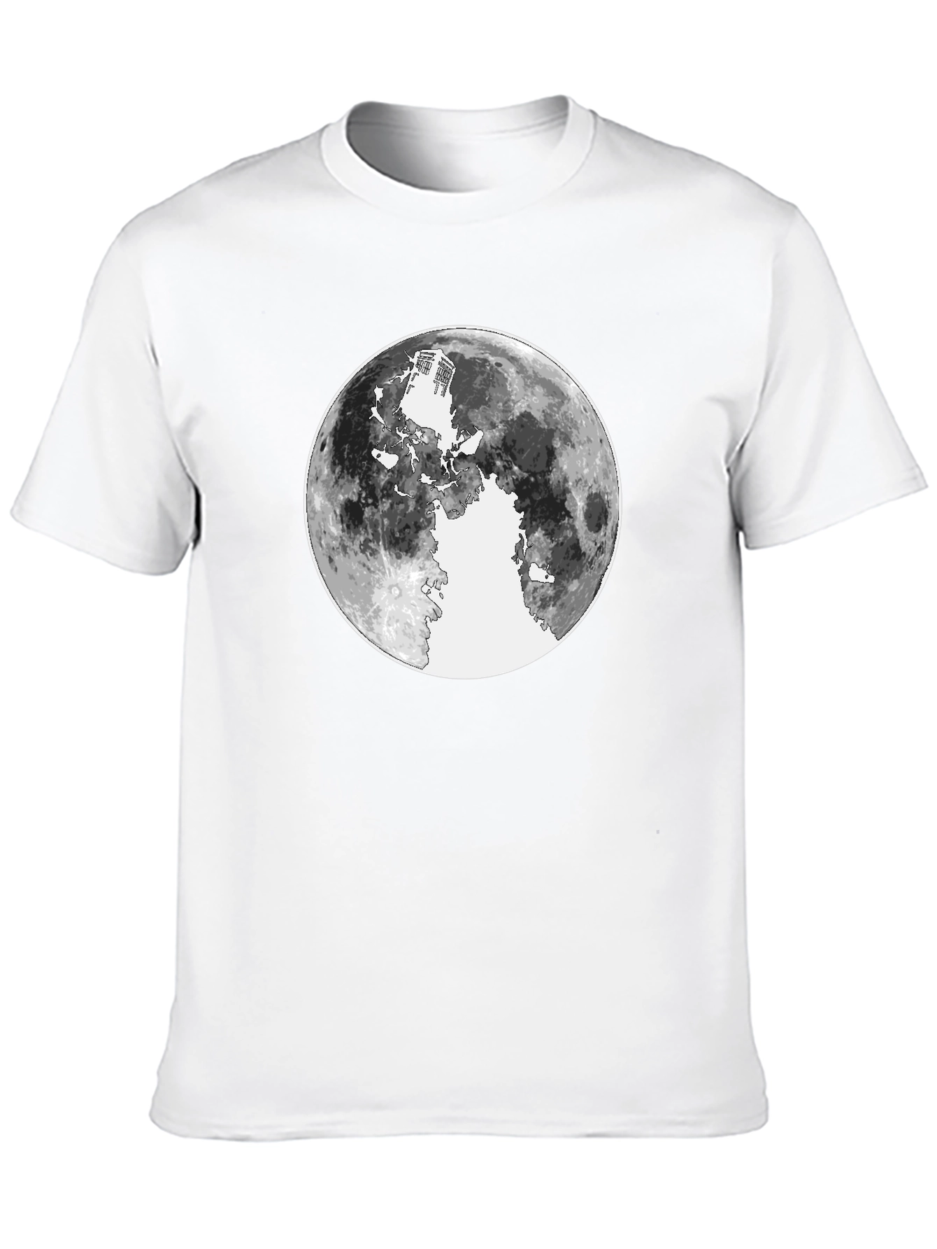 Black Lunar Silhouette Graphic Tee - Black Cotton view 10