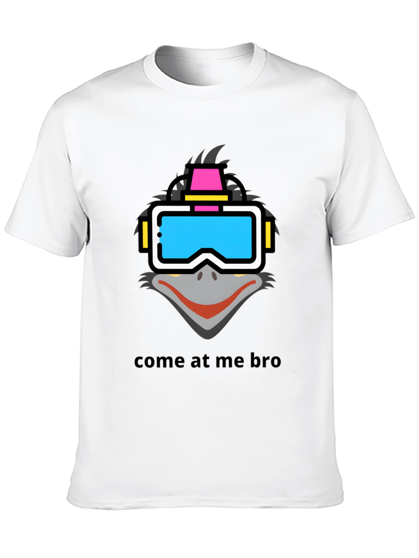 Black Emu VR Headset Graphic T-Shirt view 10