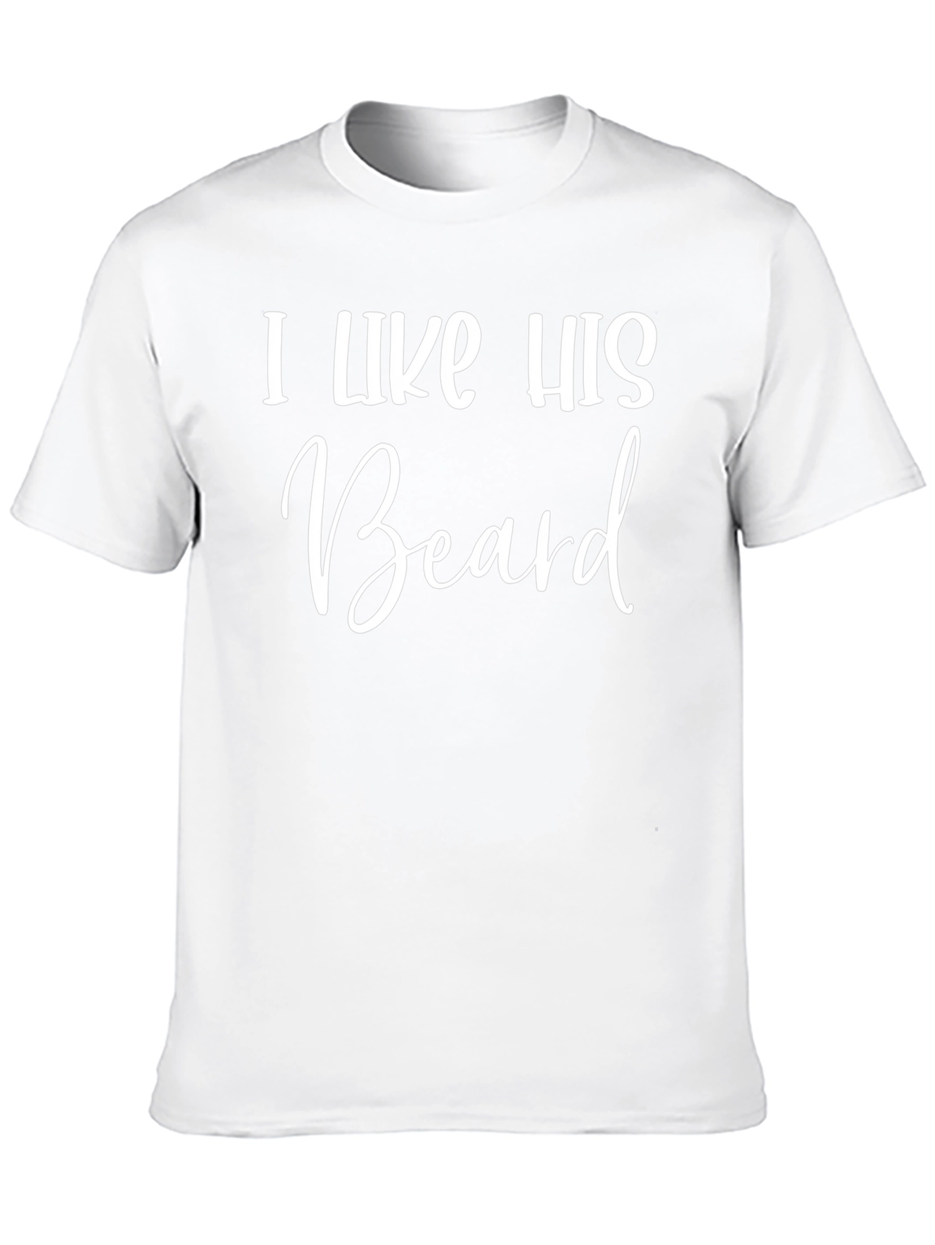 Black I Like His Beard Graphic Tee - Black Crew Neck T-Shirt view 10