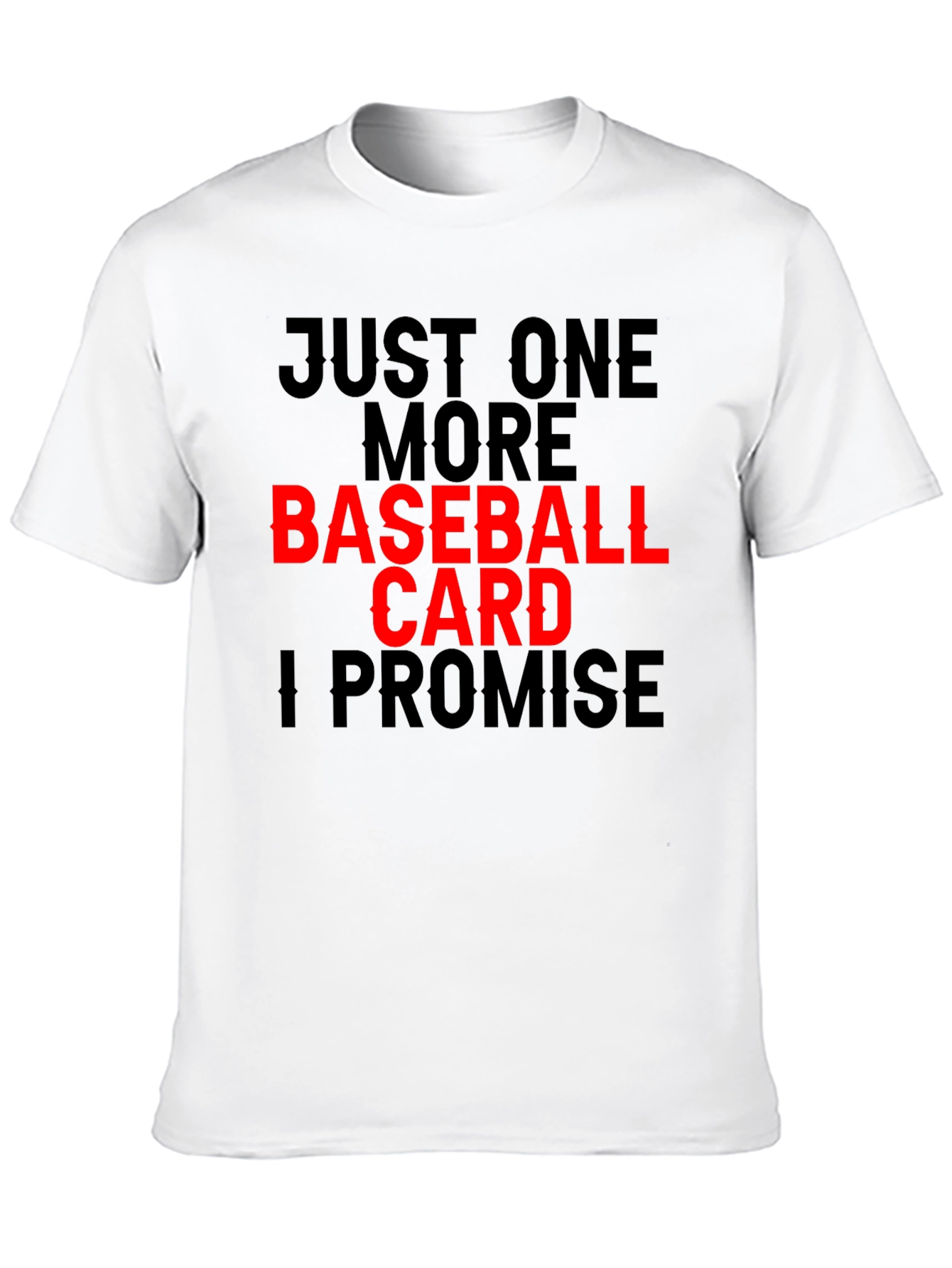 Black Baseball Card Collector T-Shirt - Just One More view 10