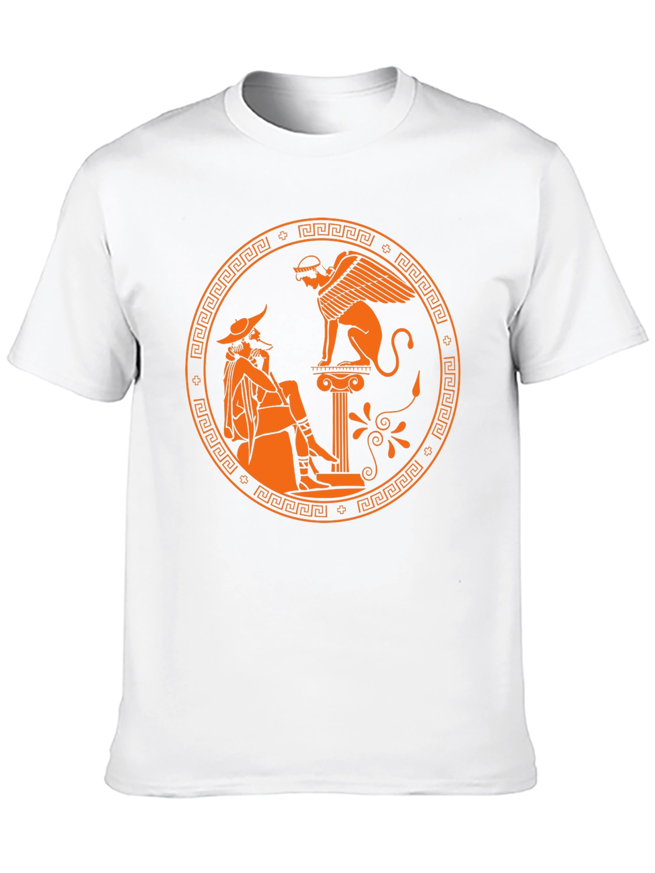 Black Mythical Sphinx Graphic Tee - Black Cotton Shirt view 10