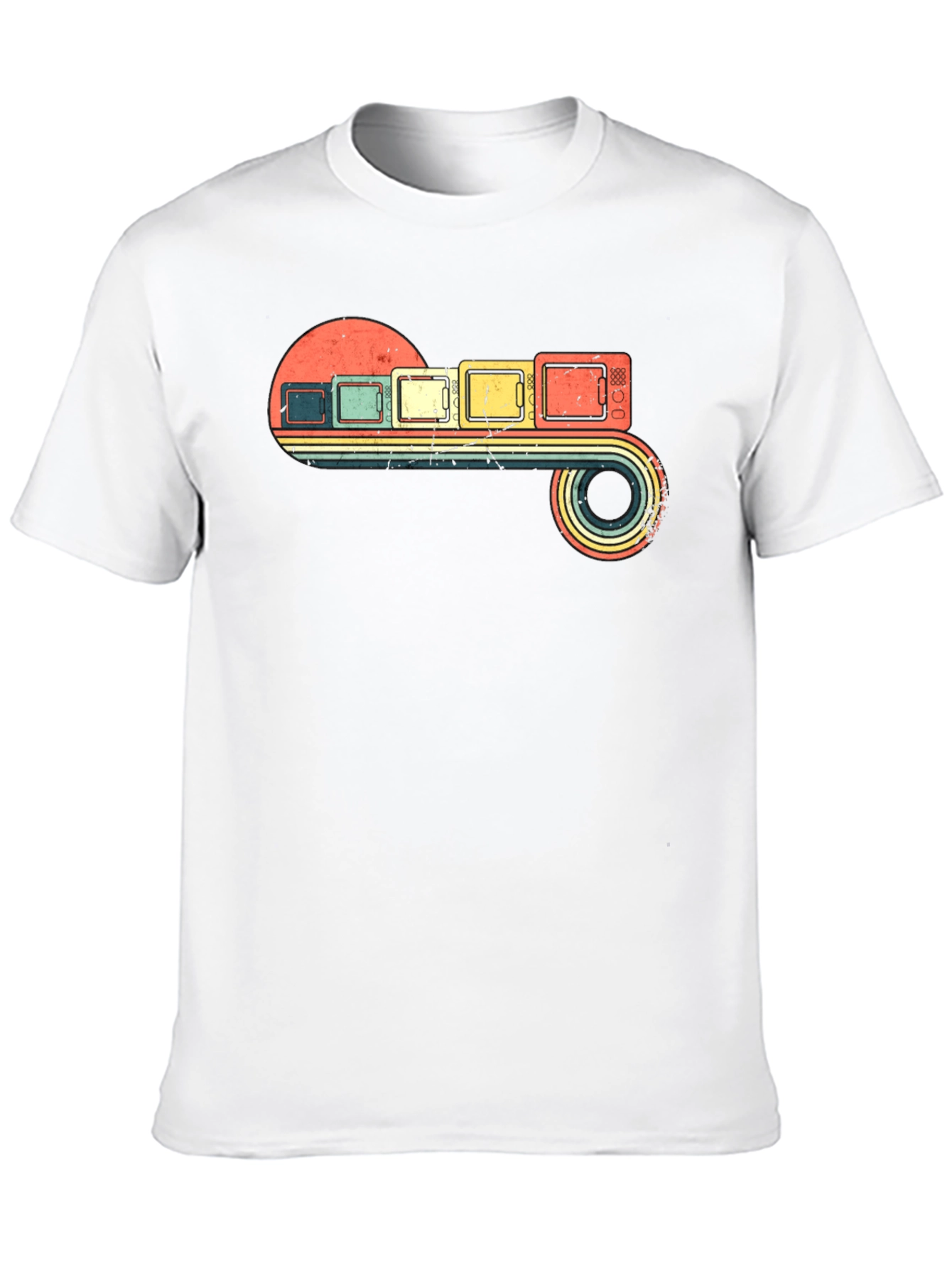 Black Retro Television Set T-Shirt view 10