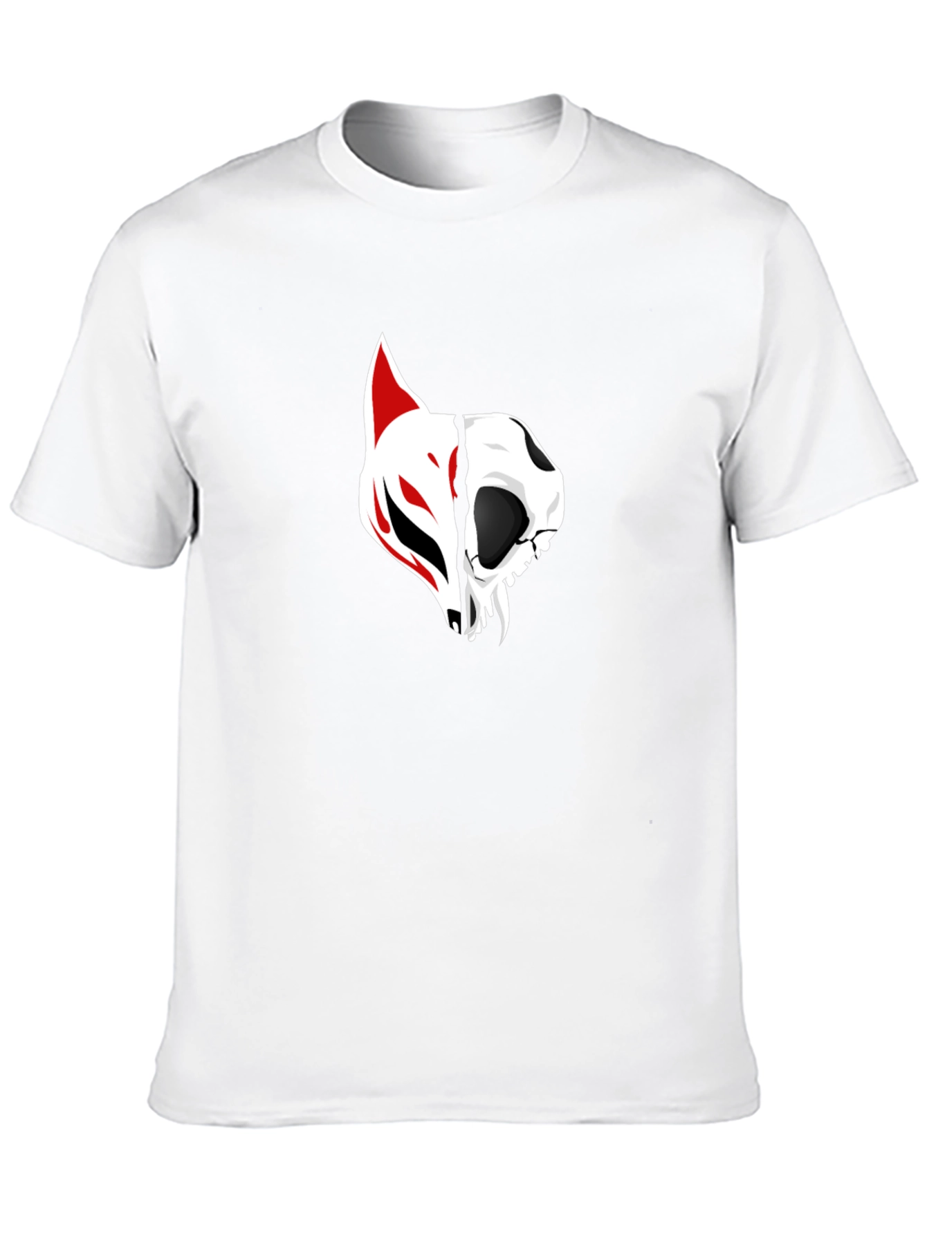 Black Black Tee with Fox and Skull Graphic view 10