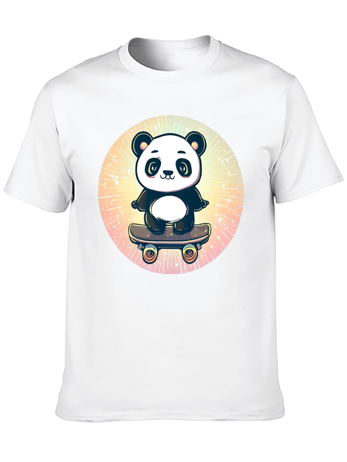 Black Skateboarding Panda Graphic T-Shirt view 10