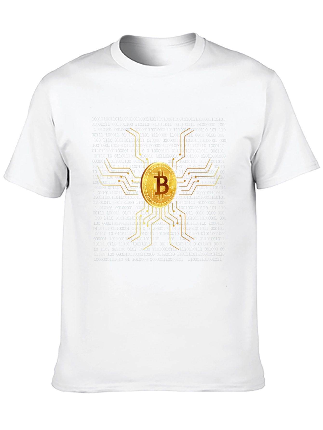 Black Bitcoin Circuit Black T-Shirt view 10