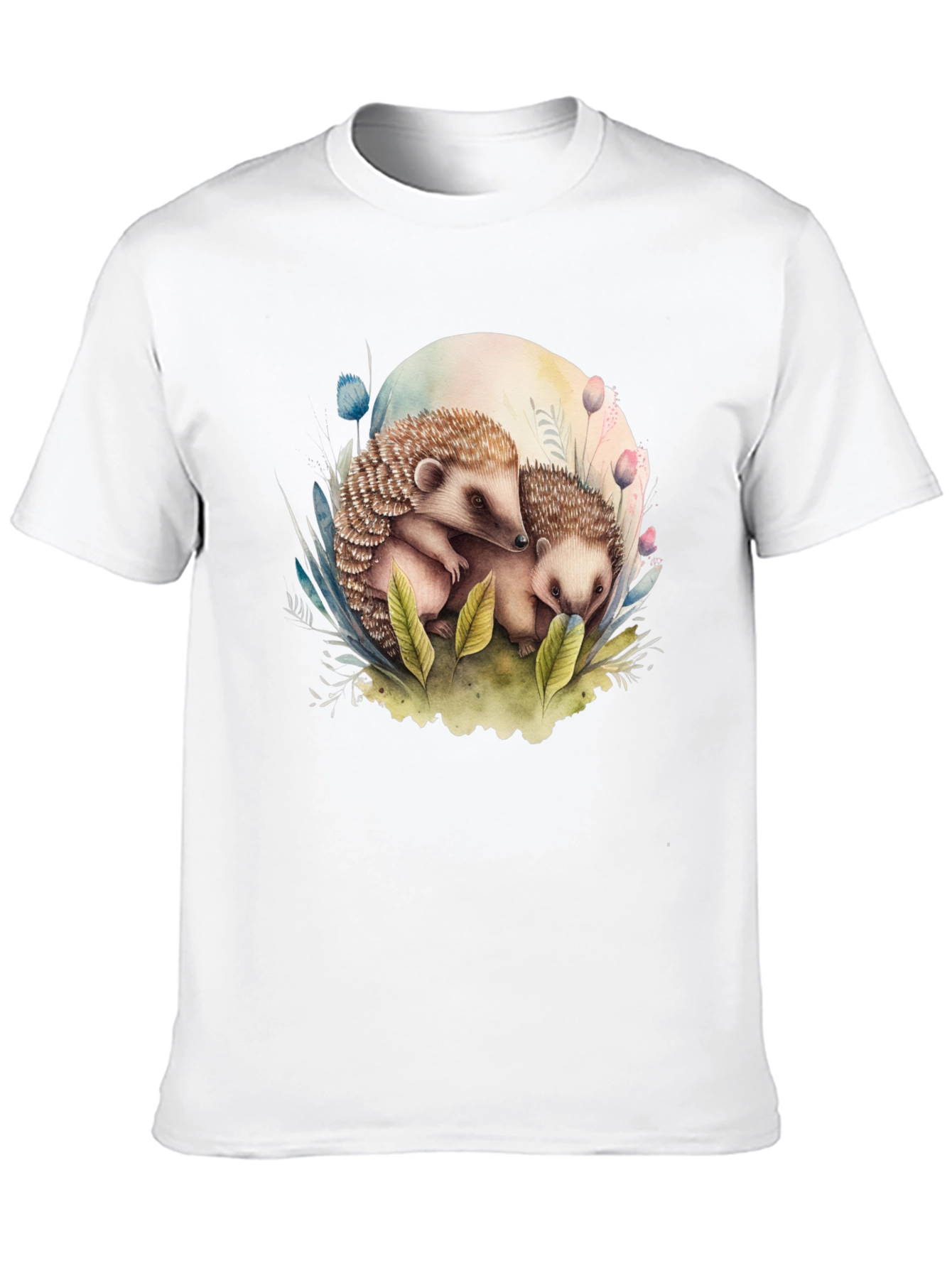 Black Cute Hedgehog Graphic Tee - Black view 10