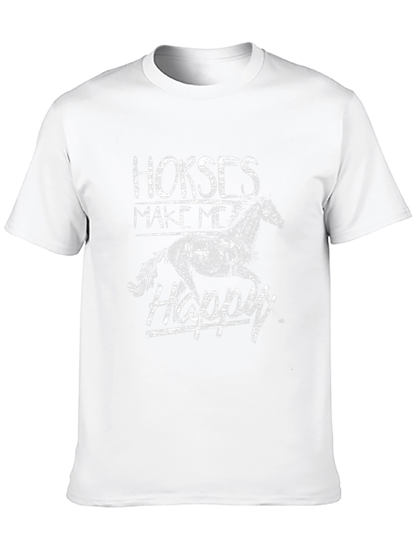 Black Horses Make Me Happy Graphic Tee view 10