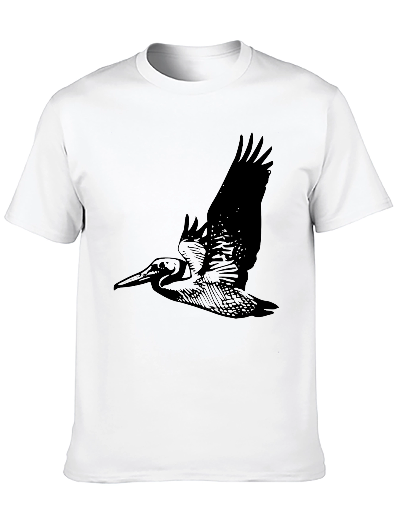 Black Pelican Graphic Tee - Black Cotton Bird Shirt view 10