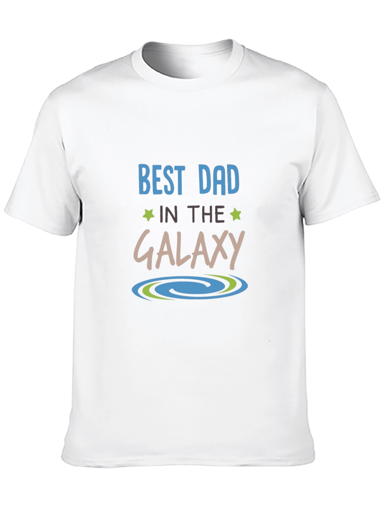 Black Best Dad in the Galaxy T-Shirt - Black Cotton Tee view 10