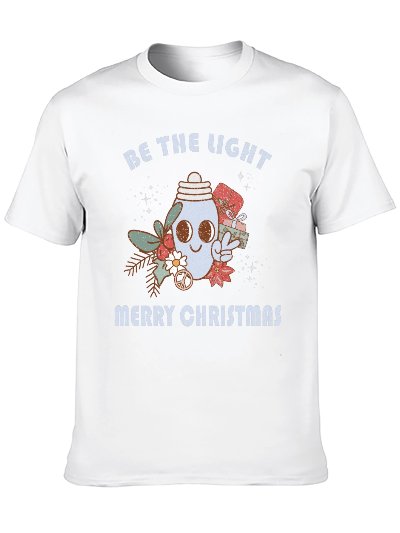 Black Be the Light Merry Christmas T-Shirt view 10