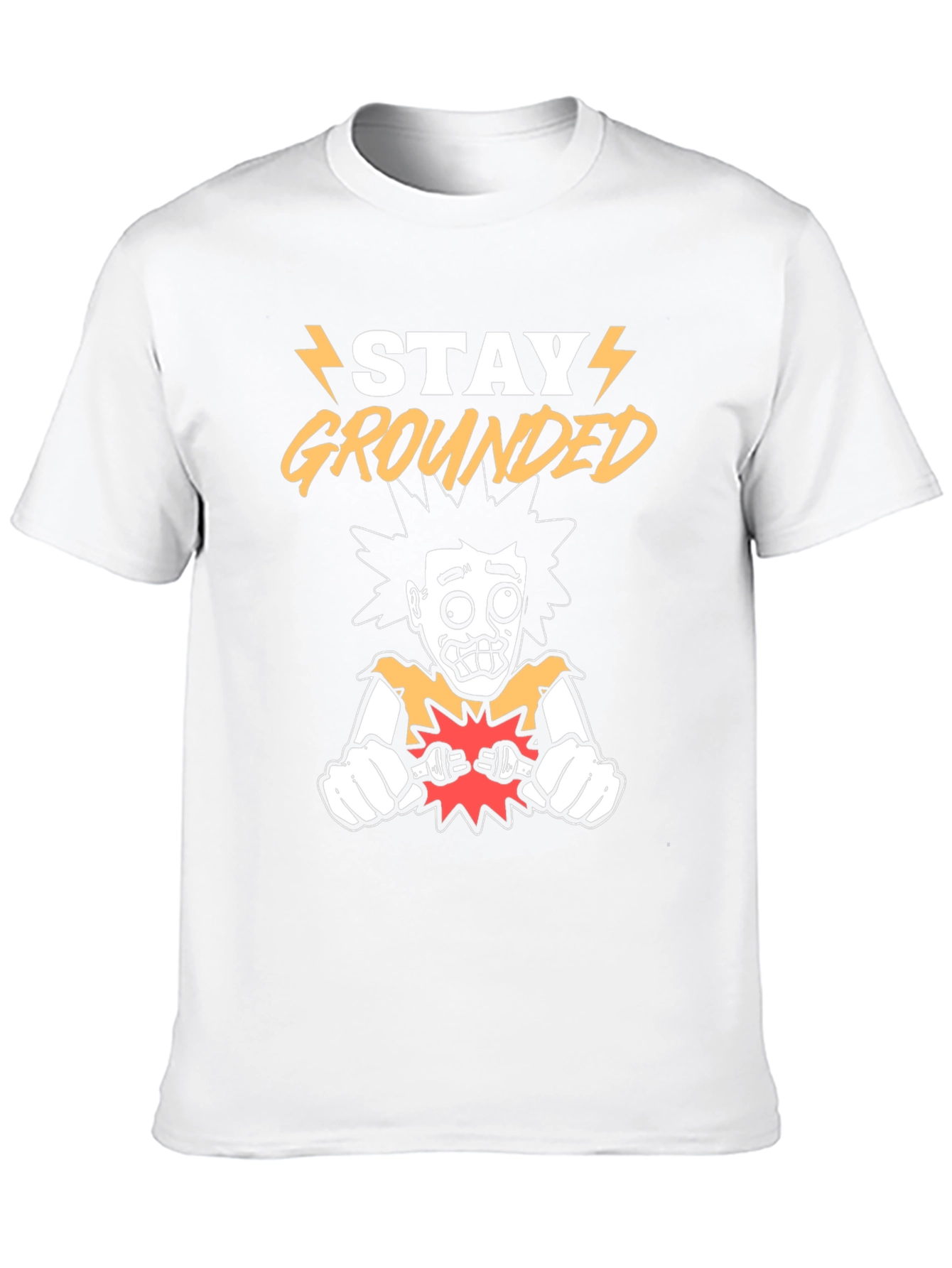 Black Stay Grounded Black Graphic T-Shirt view 10