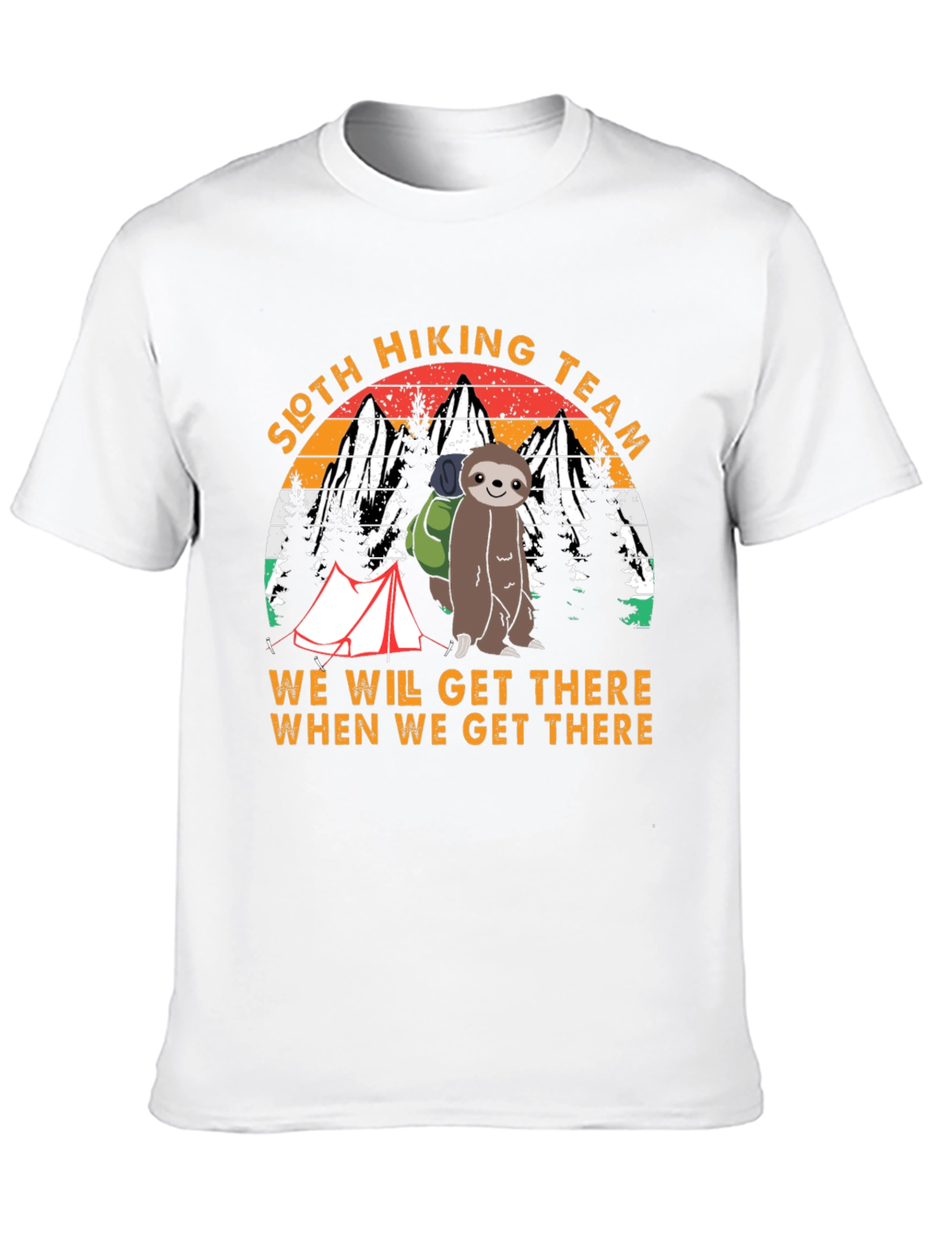 Black Sloth Hiking Team T-Shirt - We Will Get There view 10