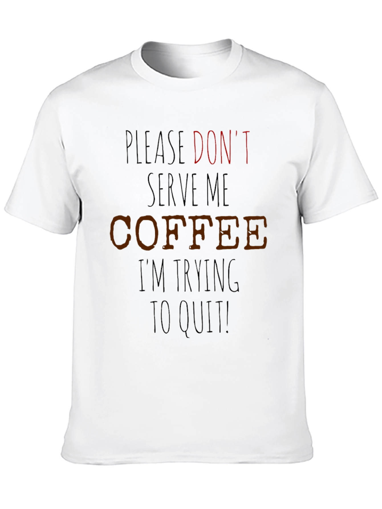 Black Coffee Quit T-Shirt Funny Graphic Novelty Tee view 10