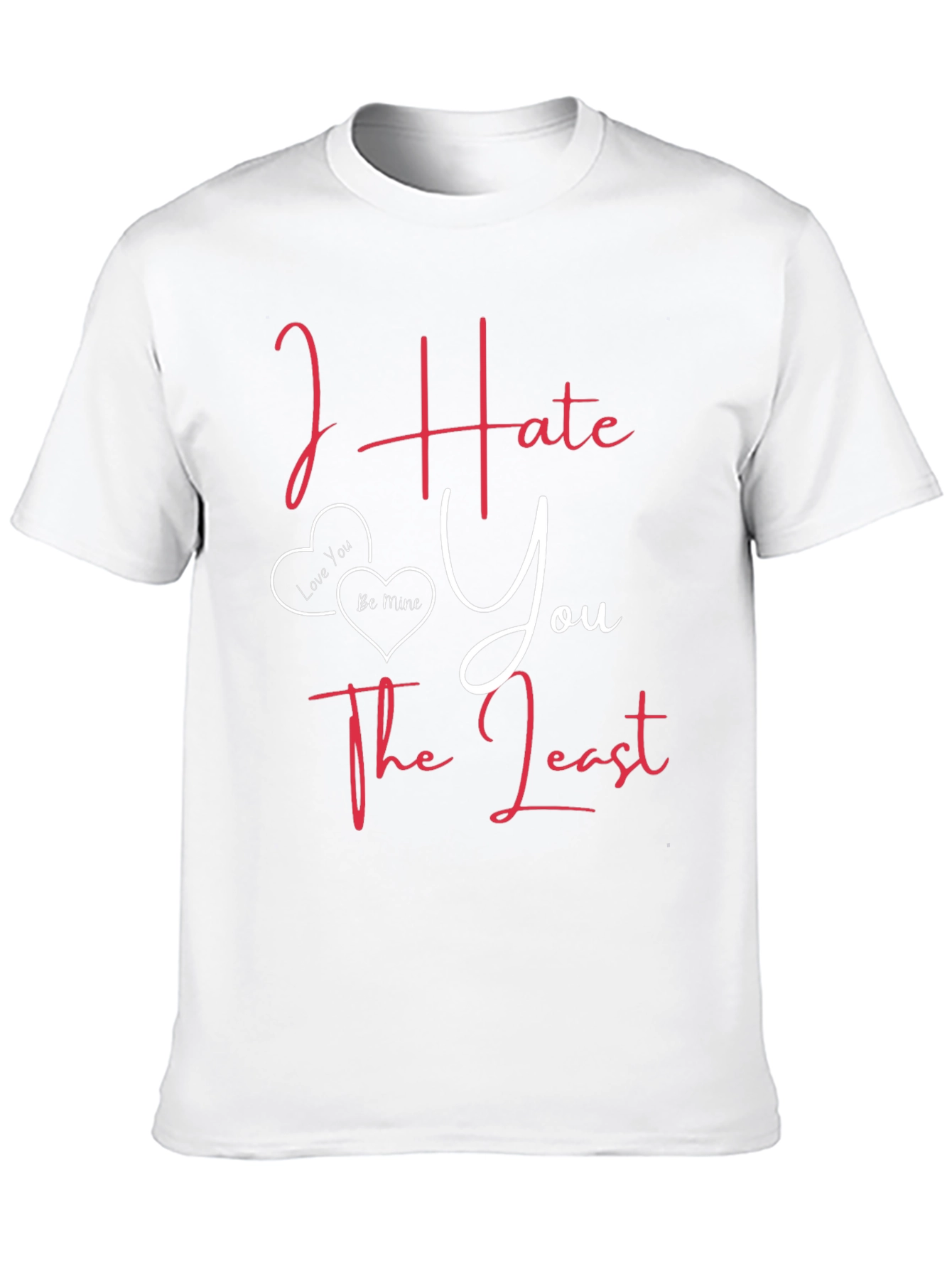 Black I Hate You The Least Valentine's Graphic Tee view 10