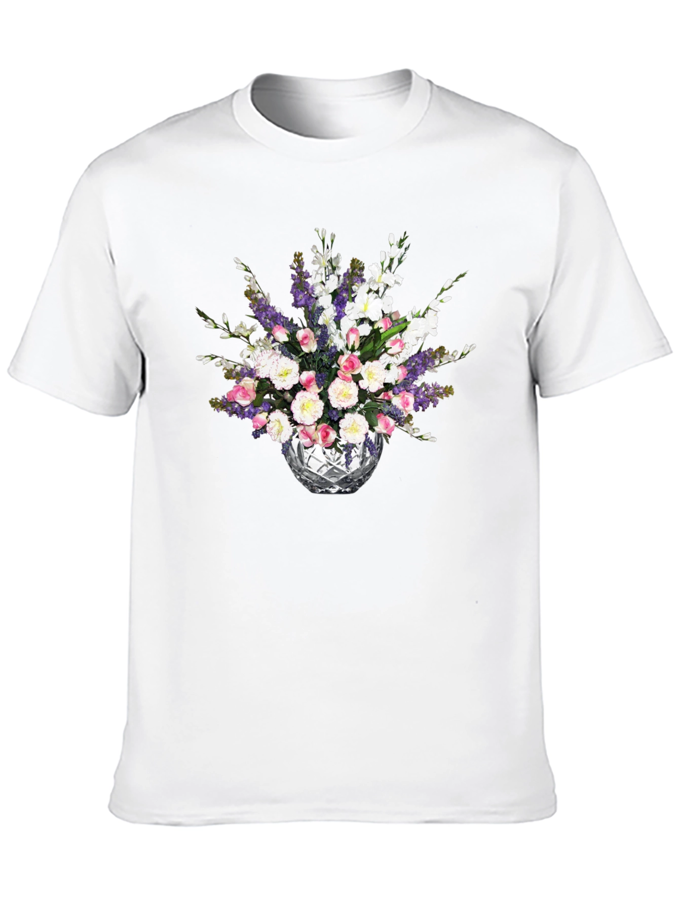 Black Floral Bouquet Black T-Shirt view 10