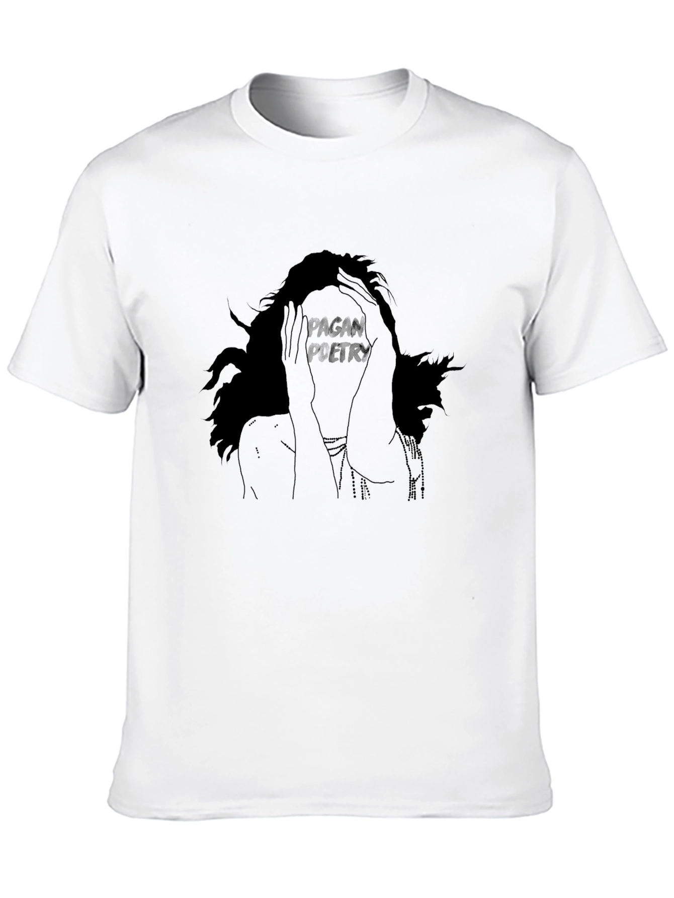 Black Pagan Poetry Graphic Tee - Soft Black Unisex T-Shirt view 10