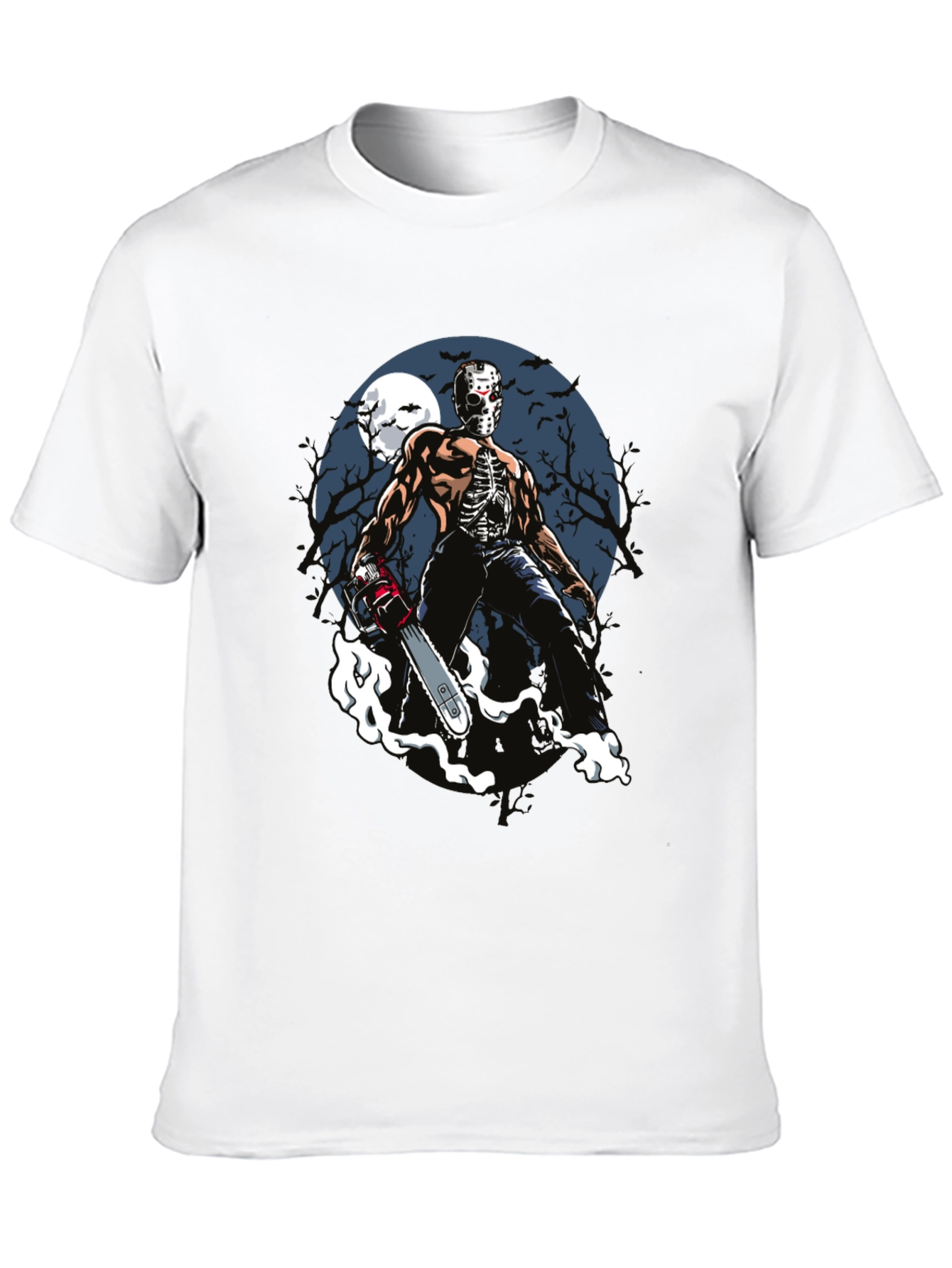 Black Horror Chainsaw Graphic Tee view 10