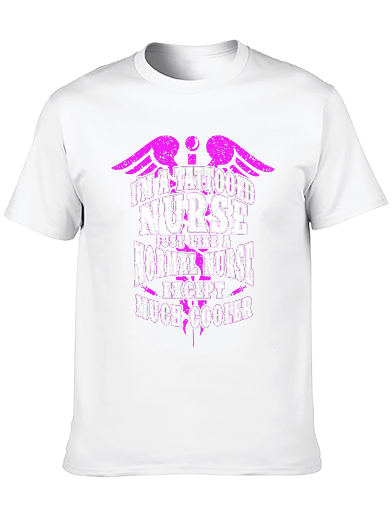 Black Tattooed Nurse T-Shirt: Edgy Style view 10