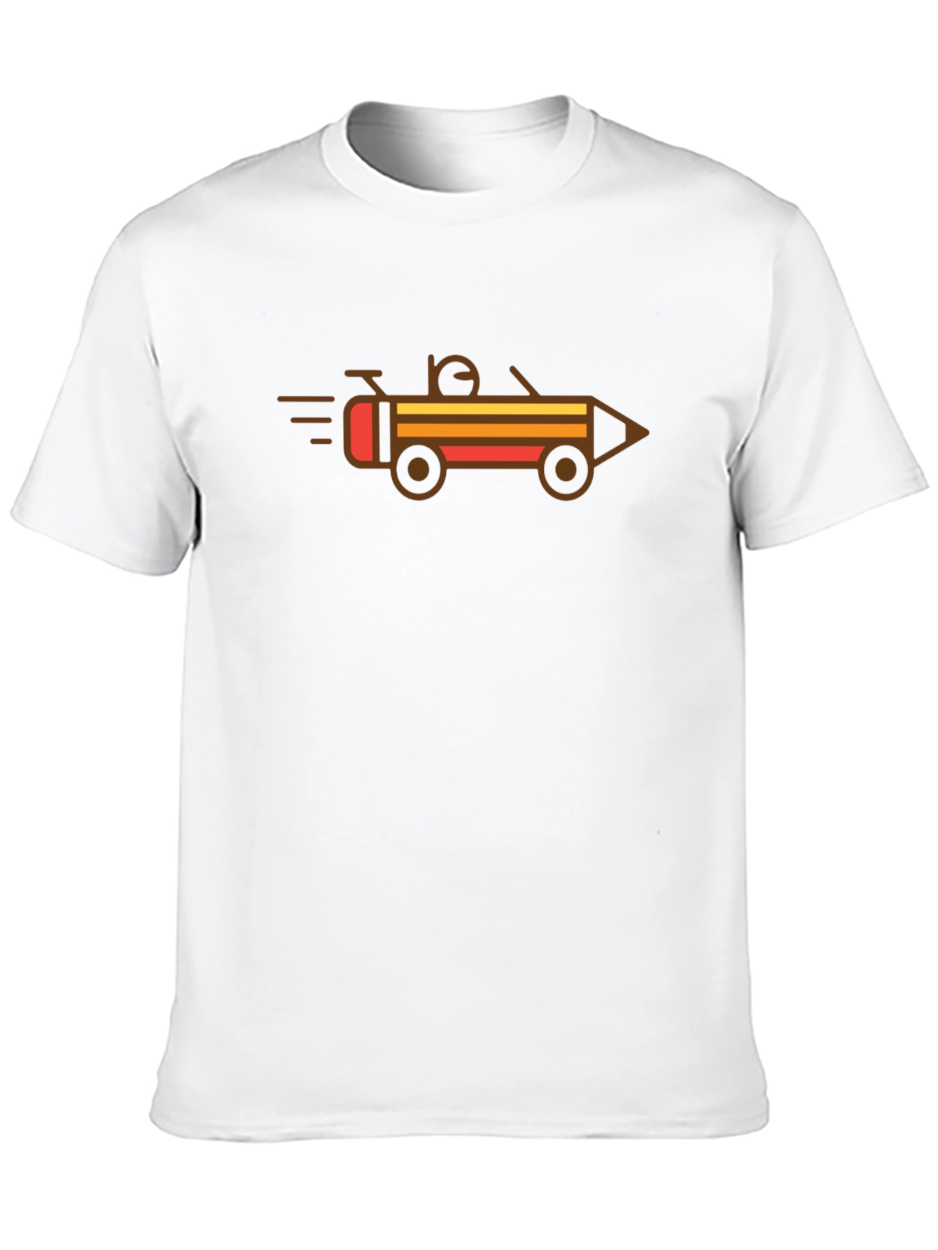 Black Pencil Car Graphic T-Shirt - Creative Design Tee view 10