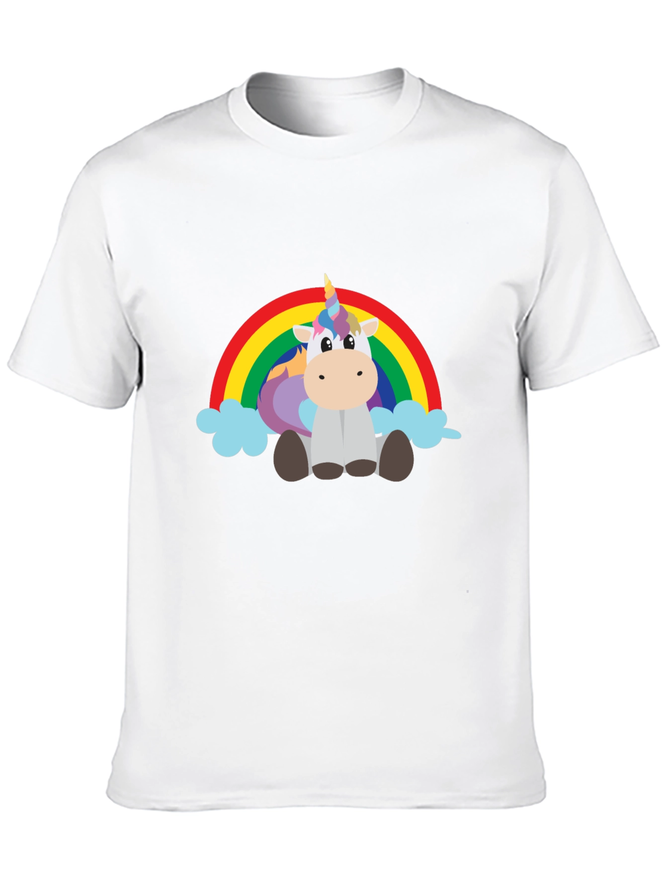 Black Unicorn Rainbow Graphic Tee view 10