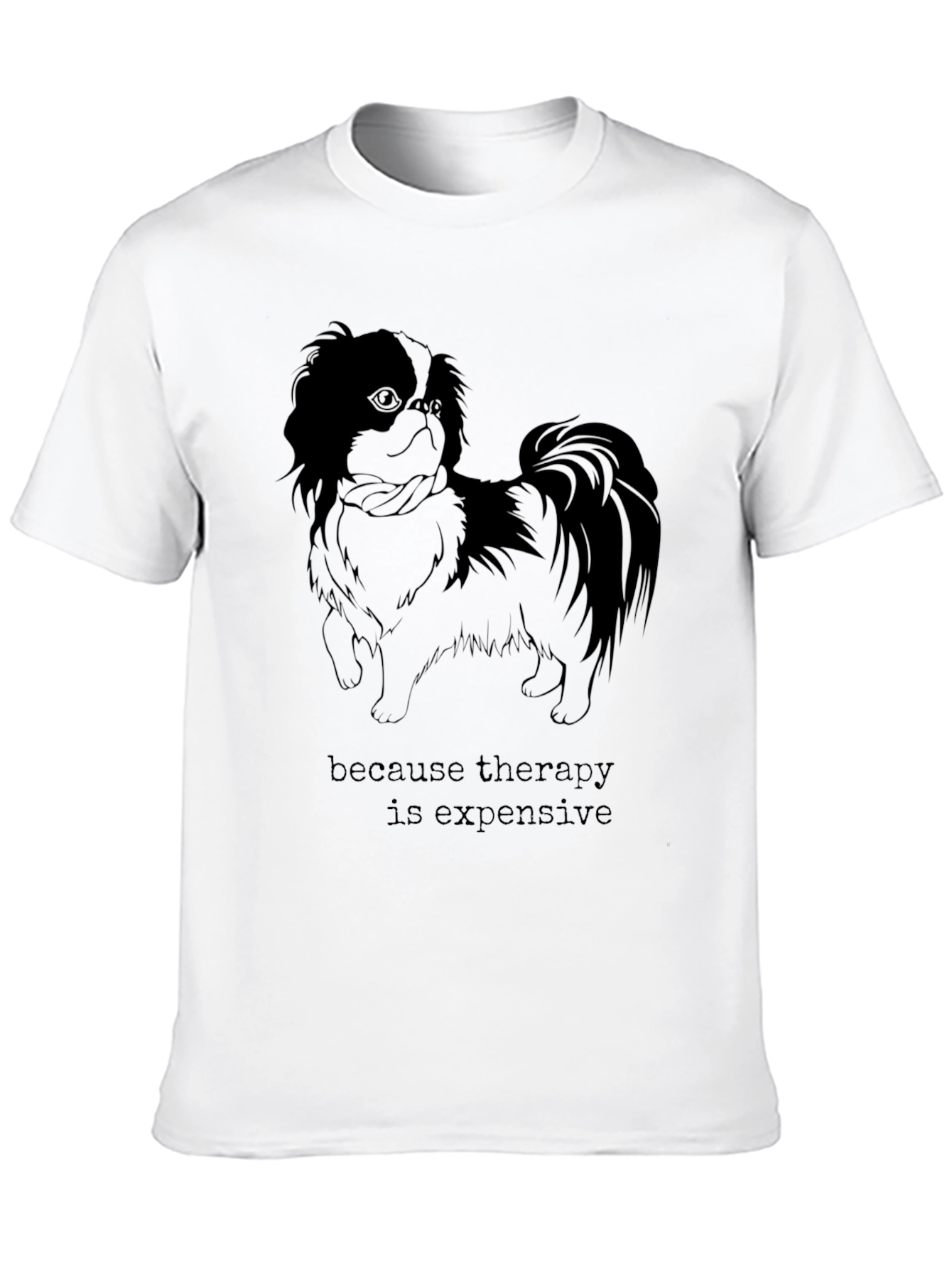 Black Therapy is Expensive Dog Graphic T-Shirt view 10