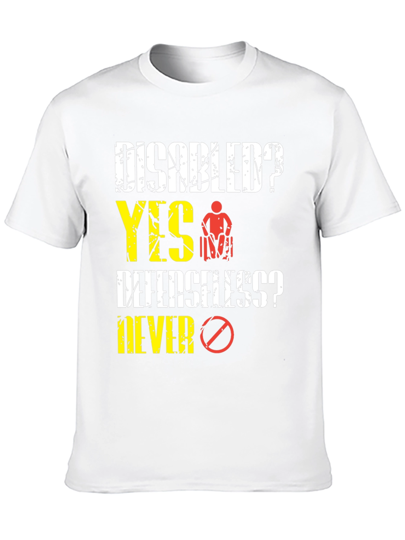 Black Disabled? Yes! T-Shirt: Defenseless? Never! view 10