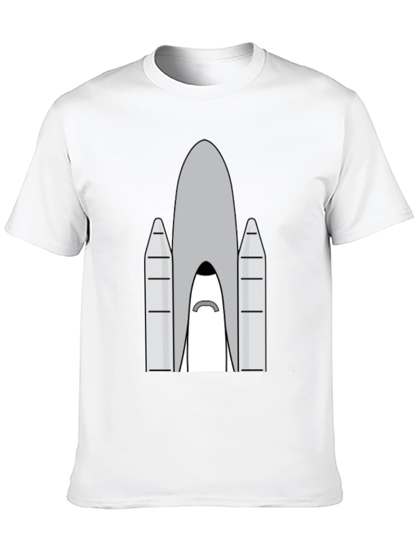 Black Rocket T-Shirt - Space Shuttle Graphic Tee view 10