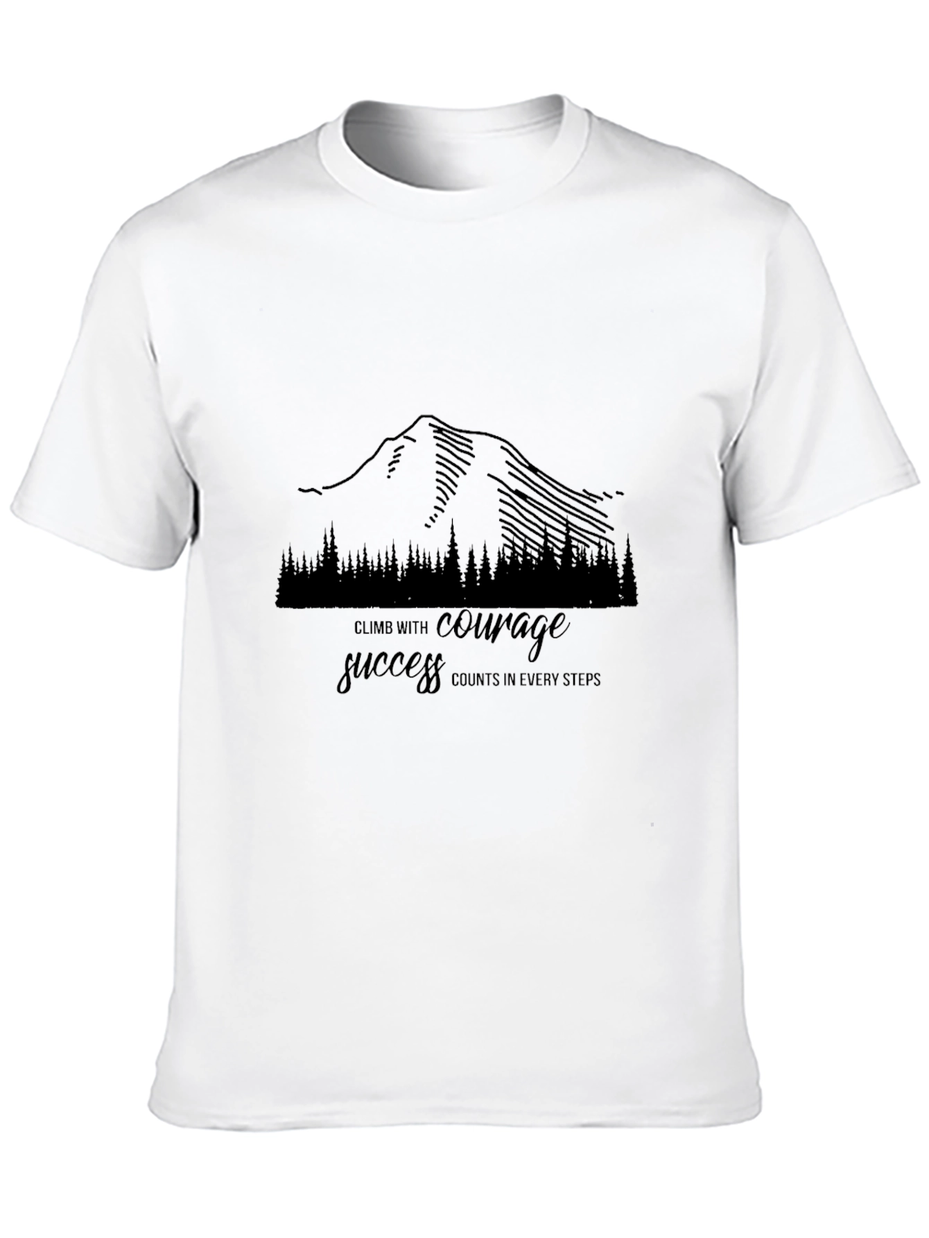 Black Climb With Courage T-Shirt view 10