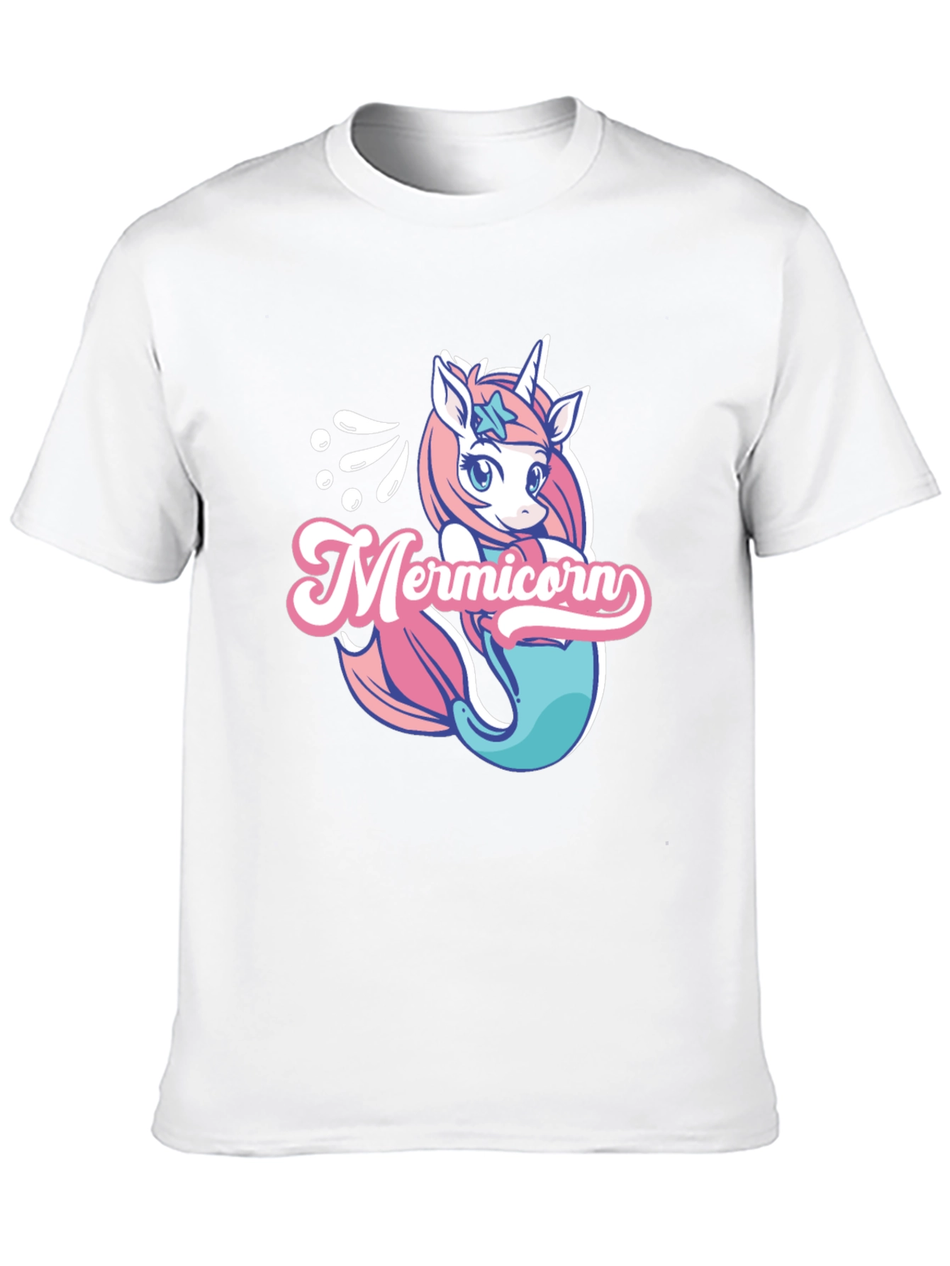 Black Mermicorn Black T-Shirt view 10