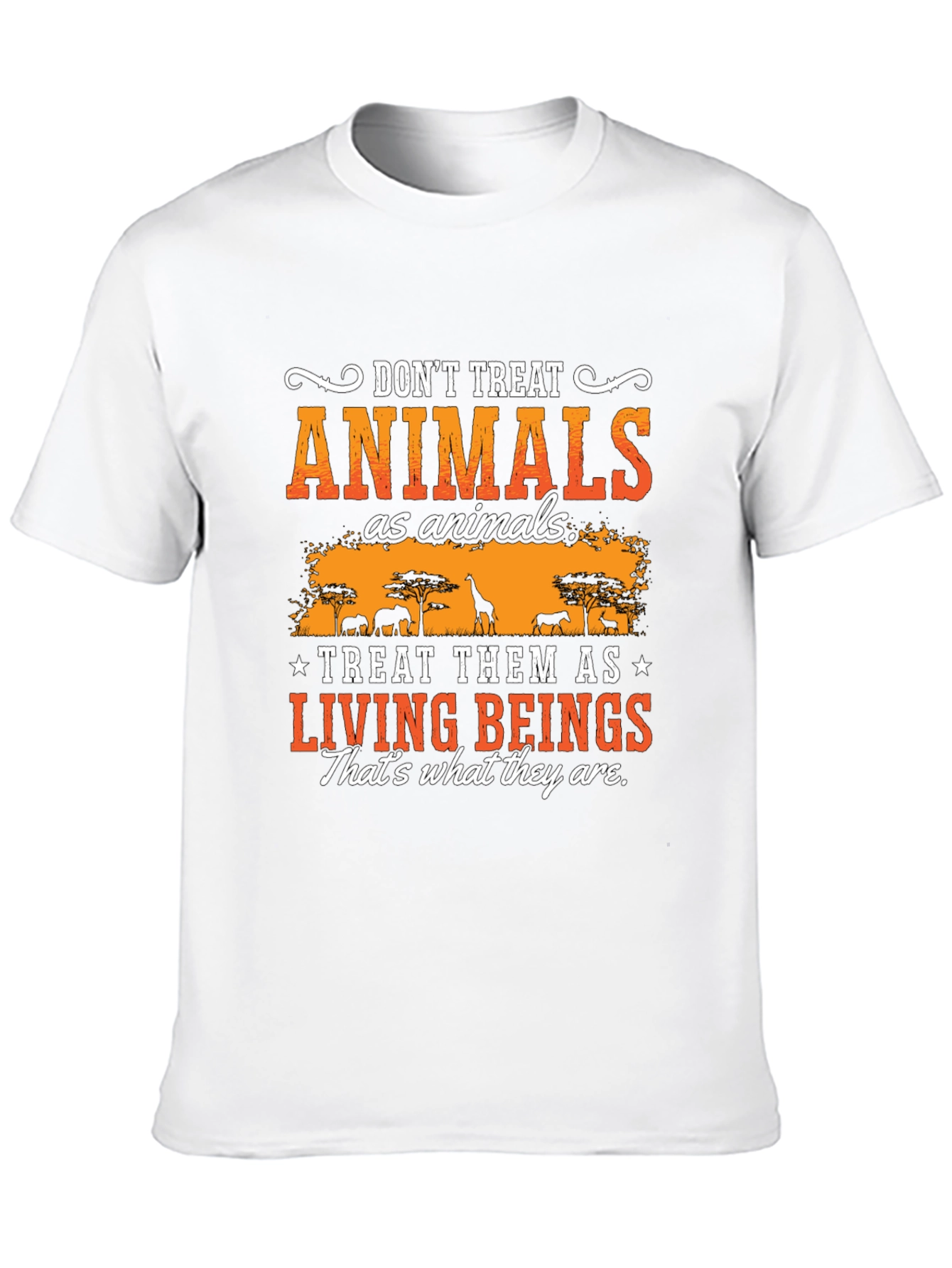 Black Don't Treat Animals T-Shirt view 10