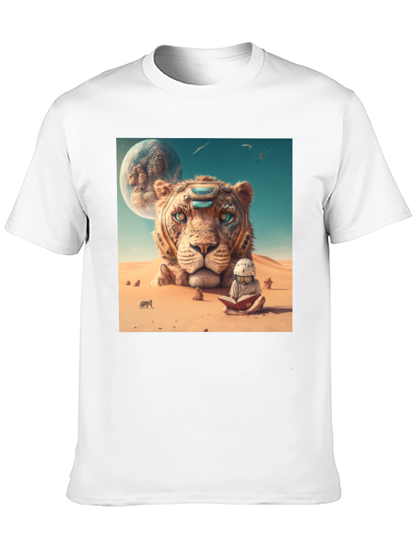 Black Lion Reader Graphic Tee - Unique Design view 10