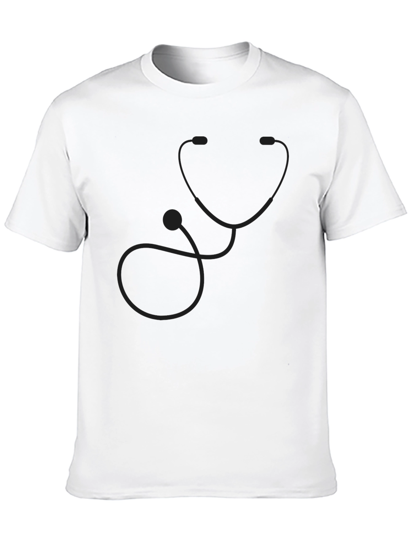 Black Black Stethoscope T-Shirt - Medical Professional Apparel view 10