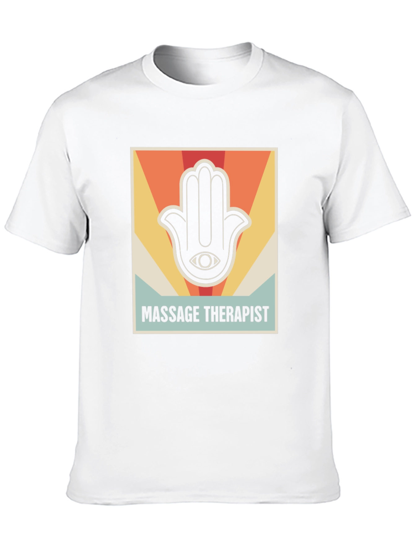 Black Massage Therapist Retro Graphic T-Shirt view 10