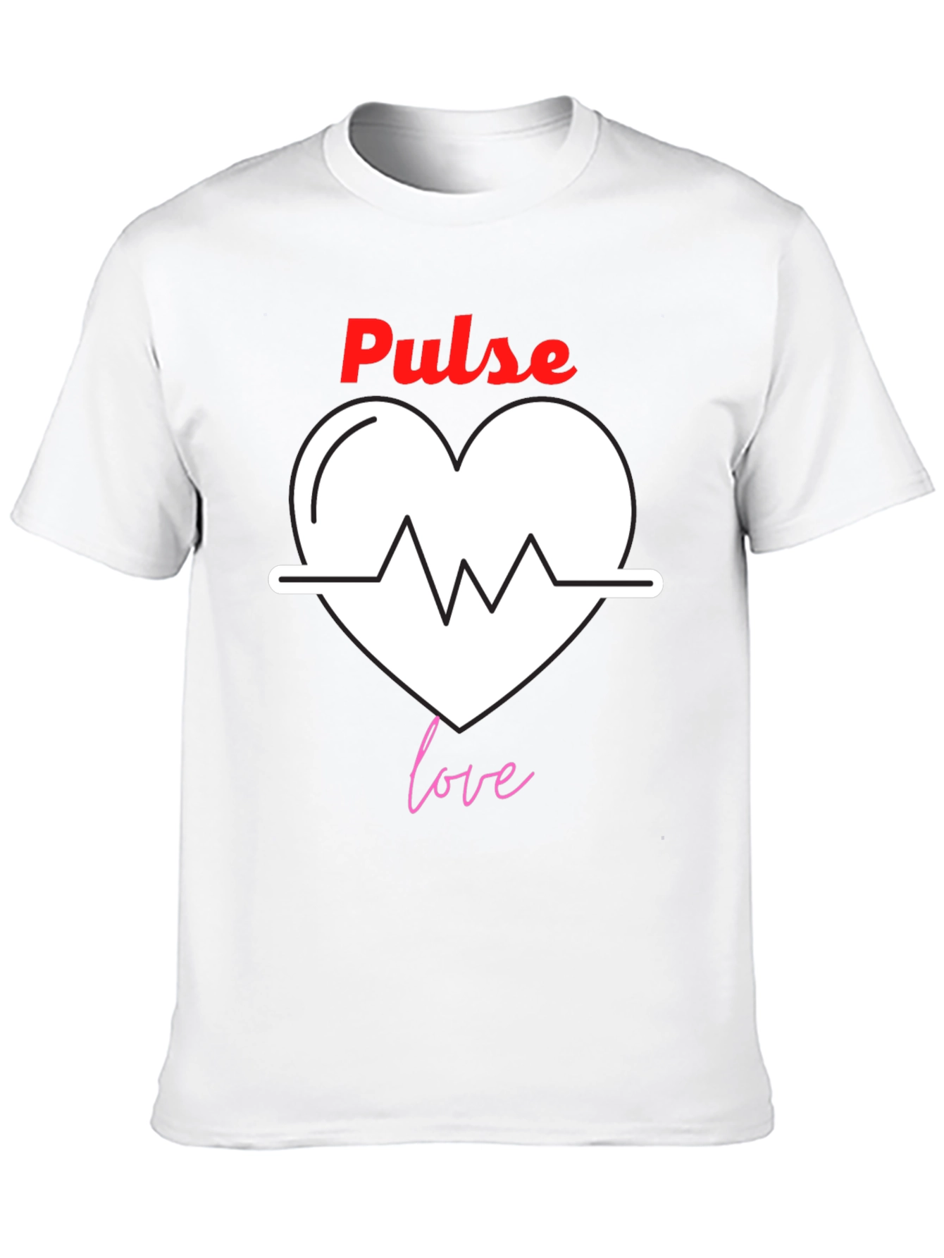 Black Pulse Love Graphic Tee | Trendy Heartbeat T-Shirt view 10