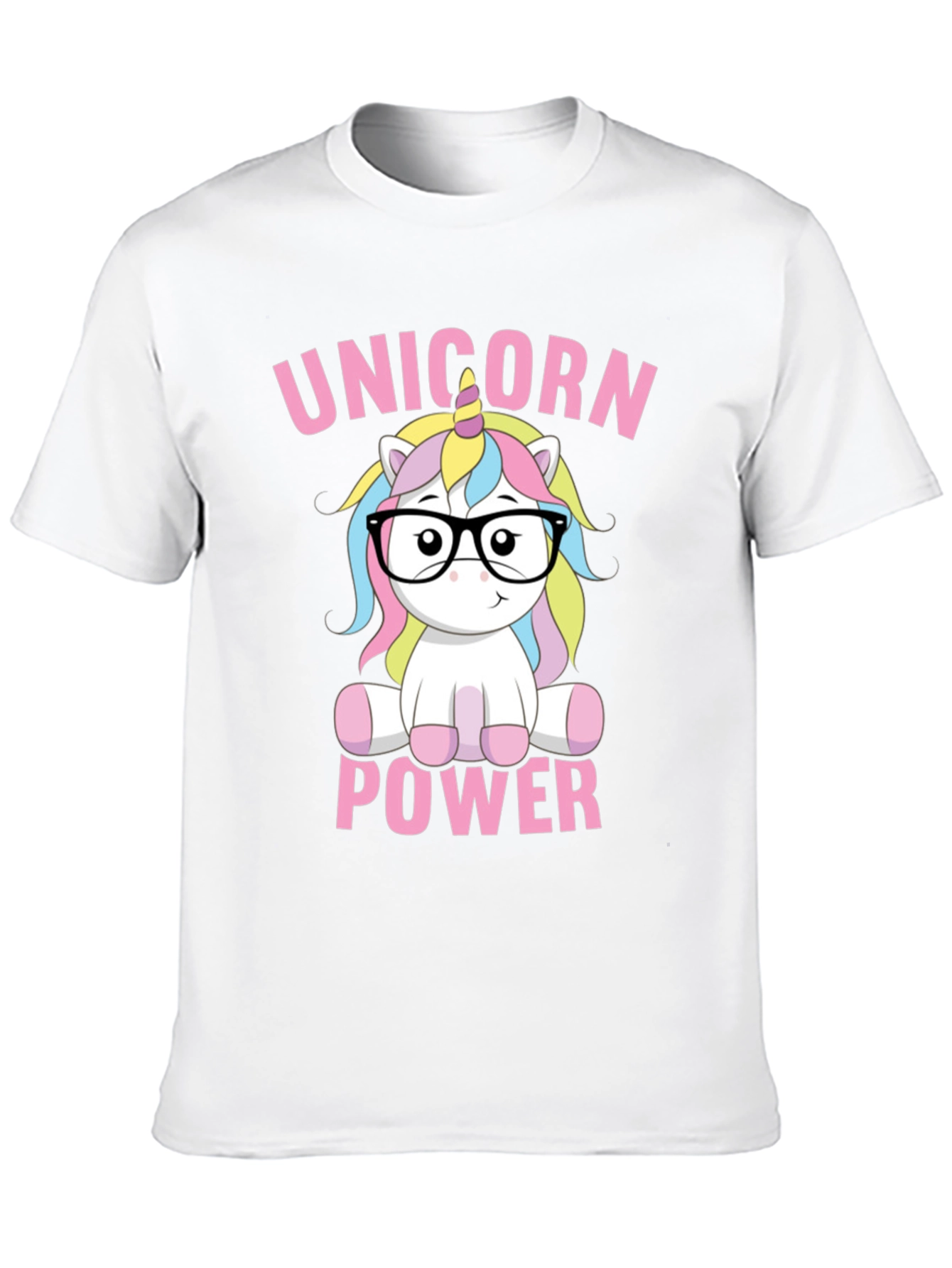 Black Unicorn Power T-Shirt - Cute Cartoon Design view 10