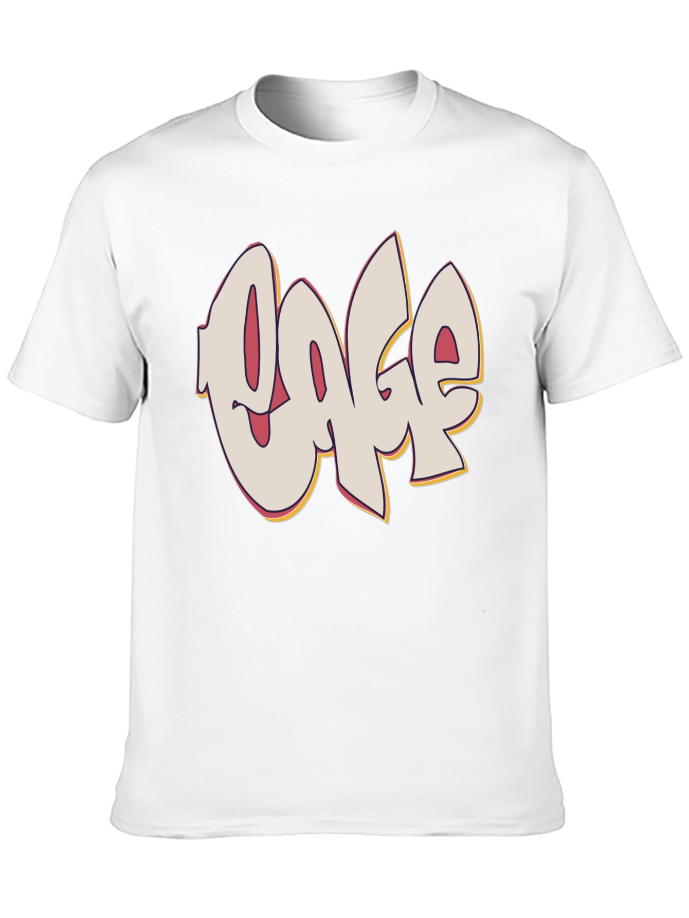 Black Graffiti Style Text Graphic Black T-Shirt view 10