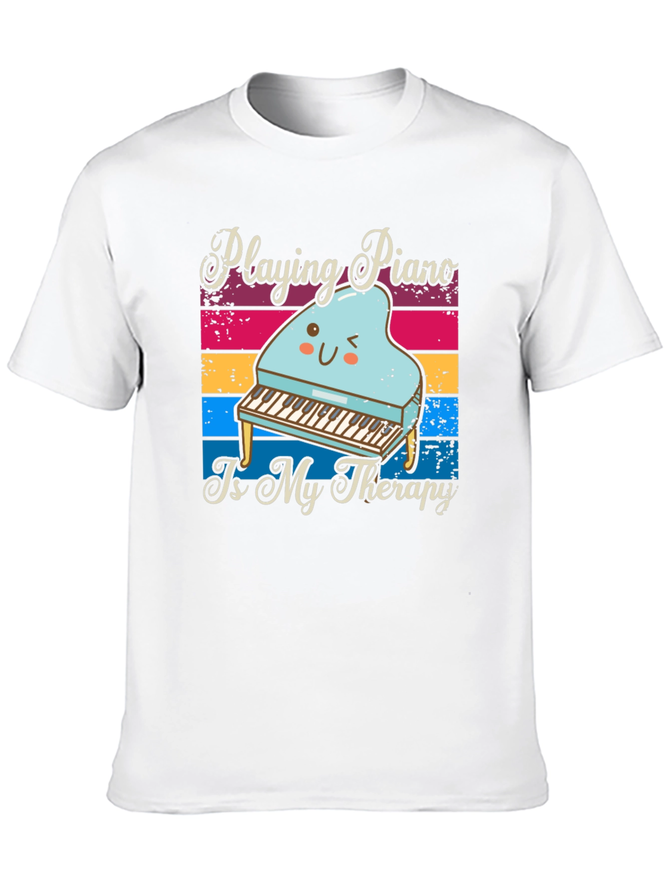 Black Piano Therapy T-Shirt - Music Lover Tee view 10