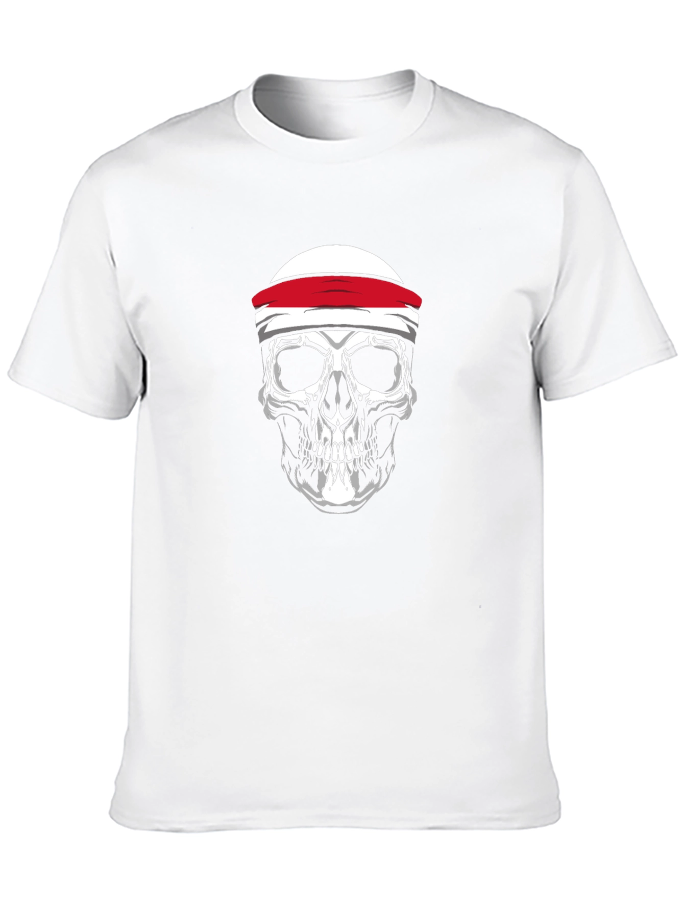 Black Skull Headband Graphic T-Shirt view 10