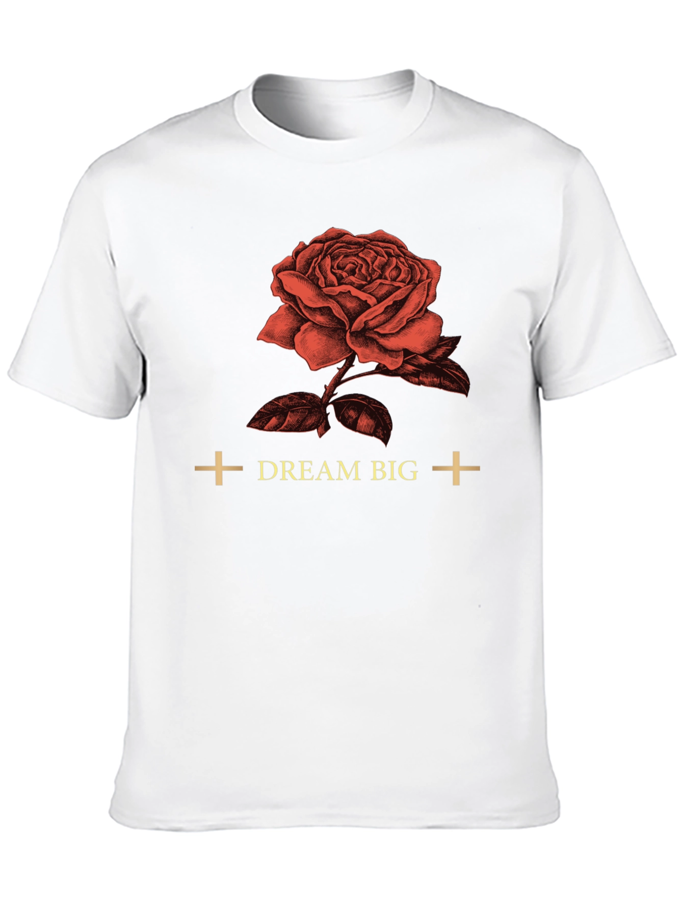 Black Dream Big Rose Graphic Tee - Soft Cotton view 10