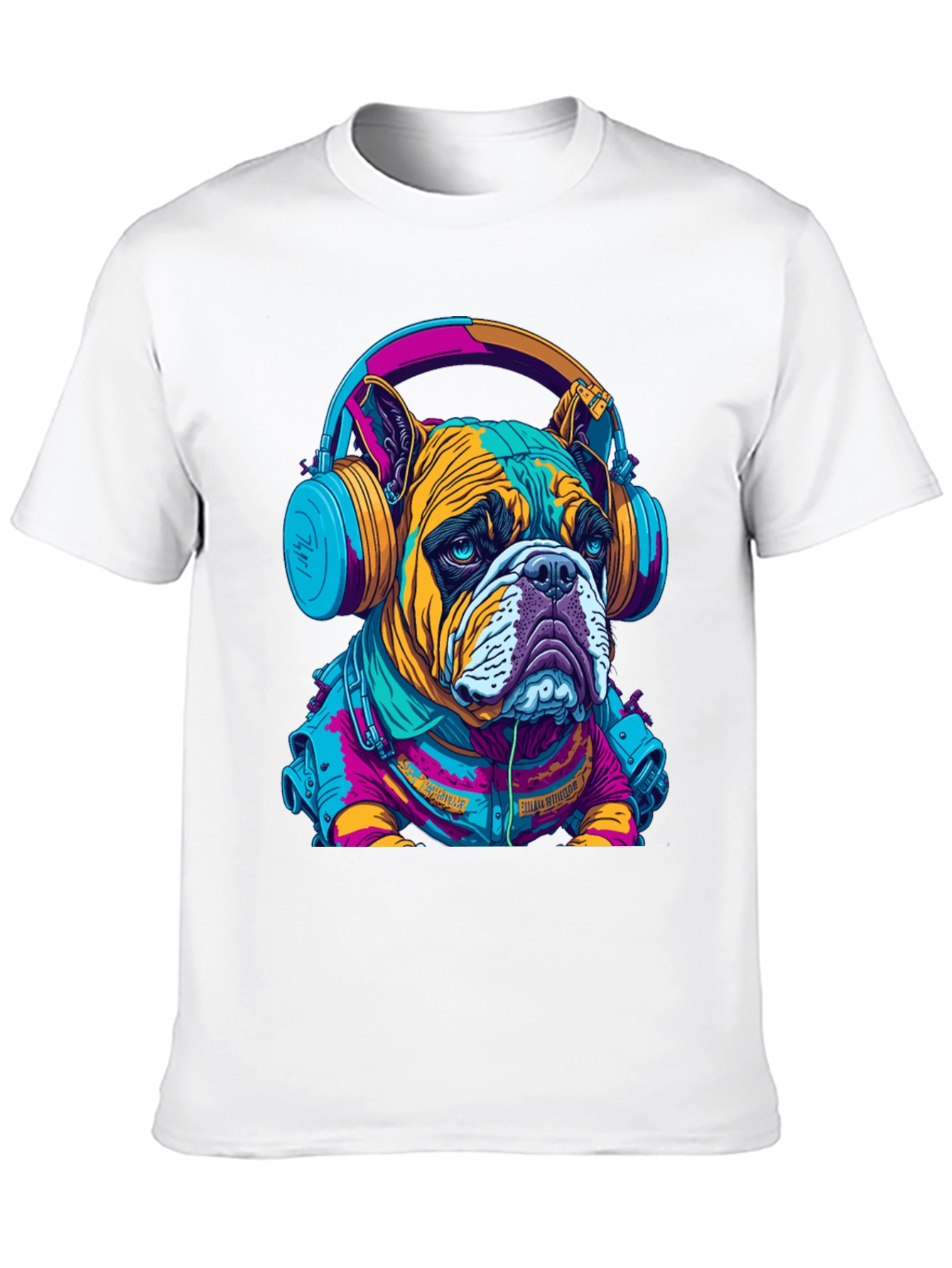 Black Bulldog DJ Graphic Tee - Trendy Streetwear view 10