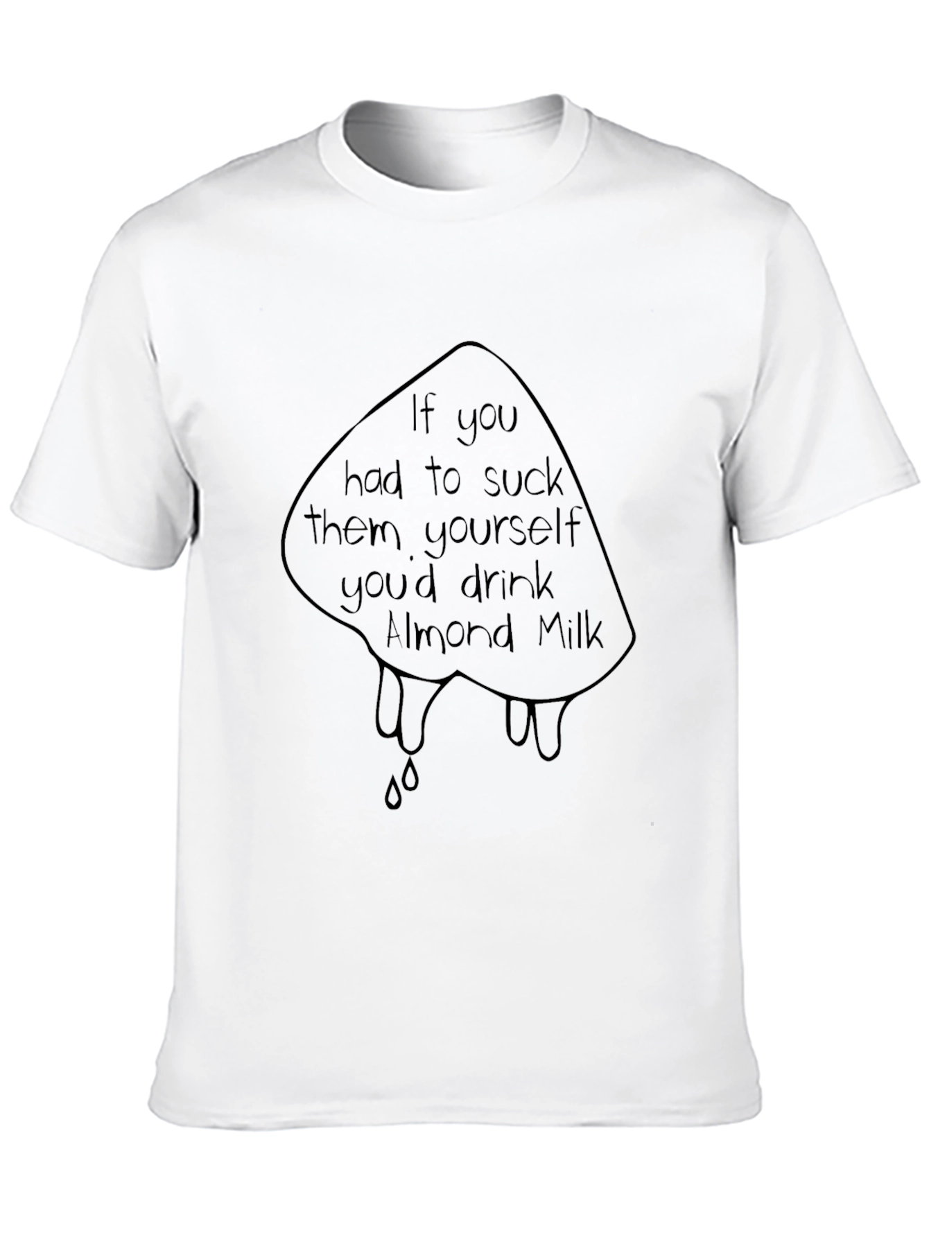 Black Almond Milk Funny T-Shirt view 10