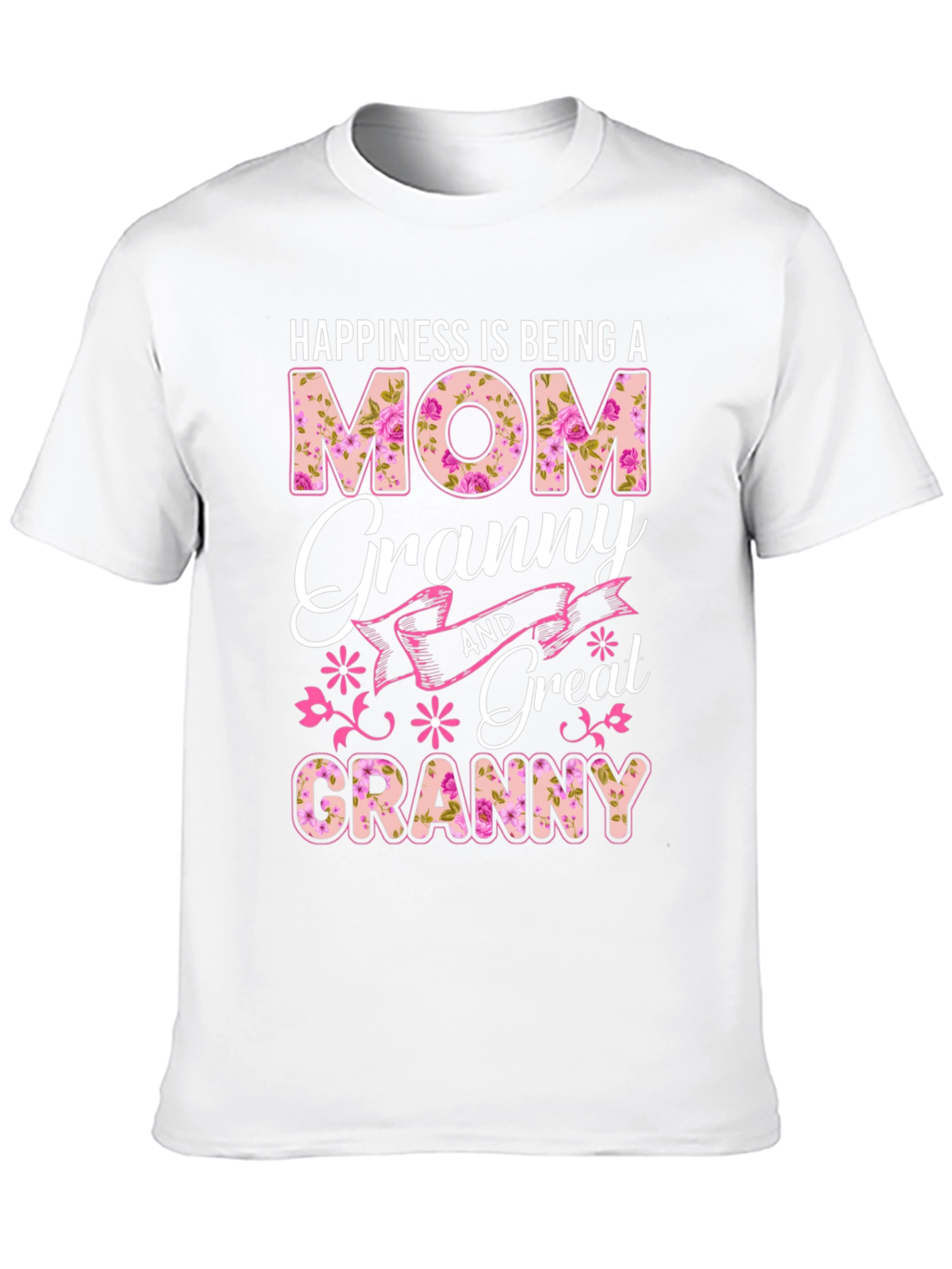 Black Happiness is Being a Mom Granny Great Granny T-Shirt view 10
