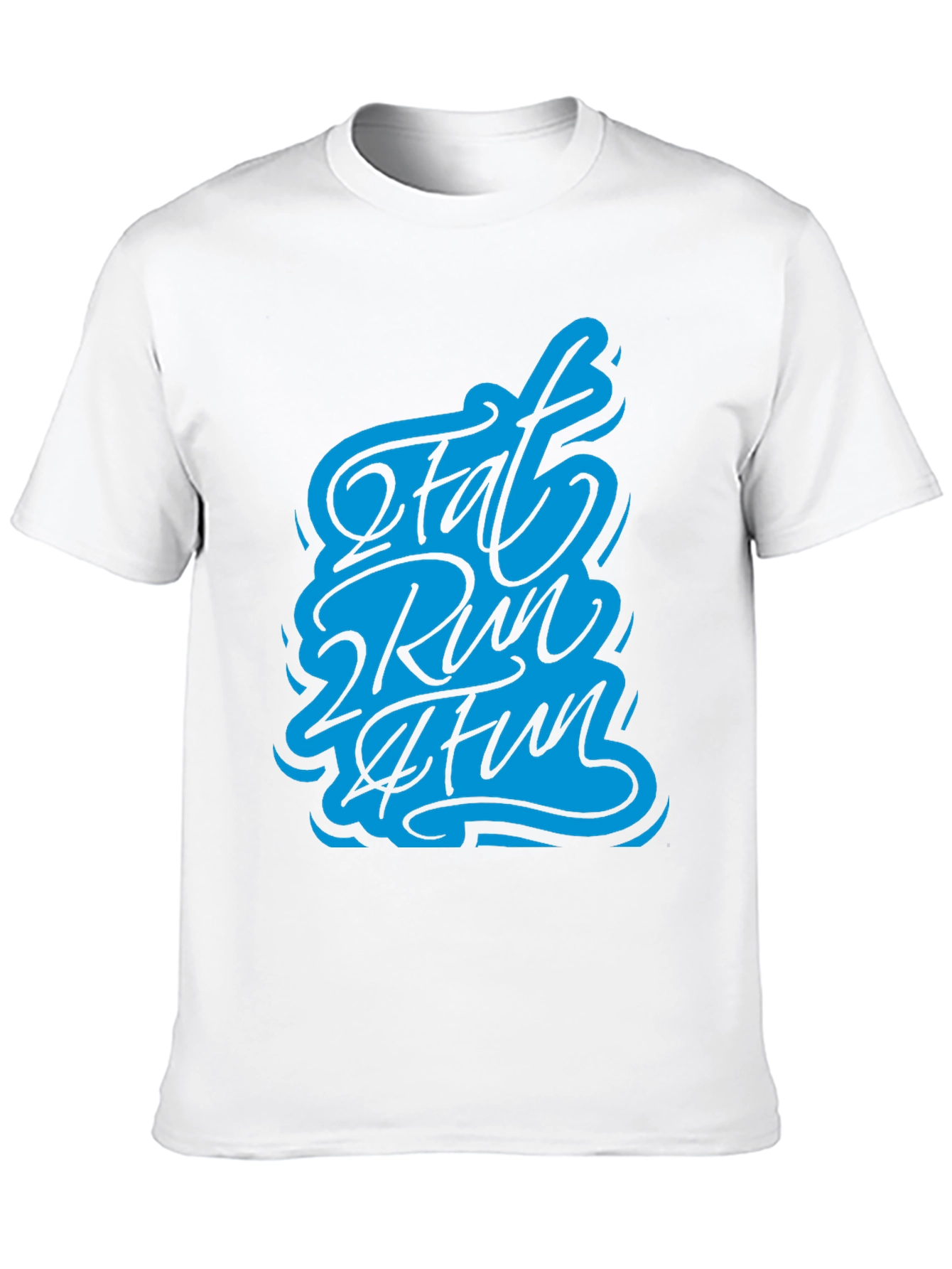 Black Fat 2 Run 2 Fun Graphic T-Shirt - Black view 10