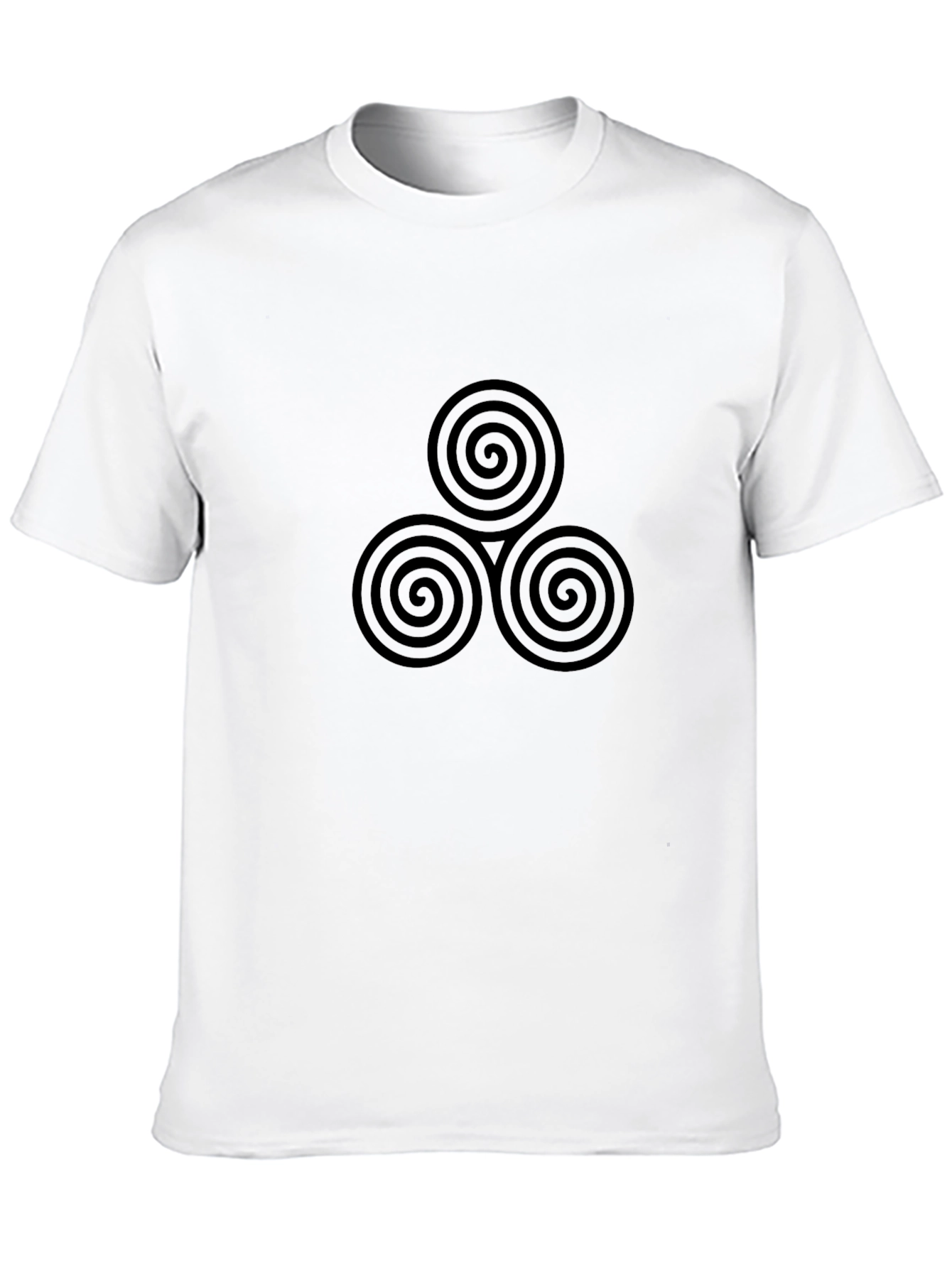 Black Triskelion Graphic Black T-Shirt - Celtic Knot Design view 10