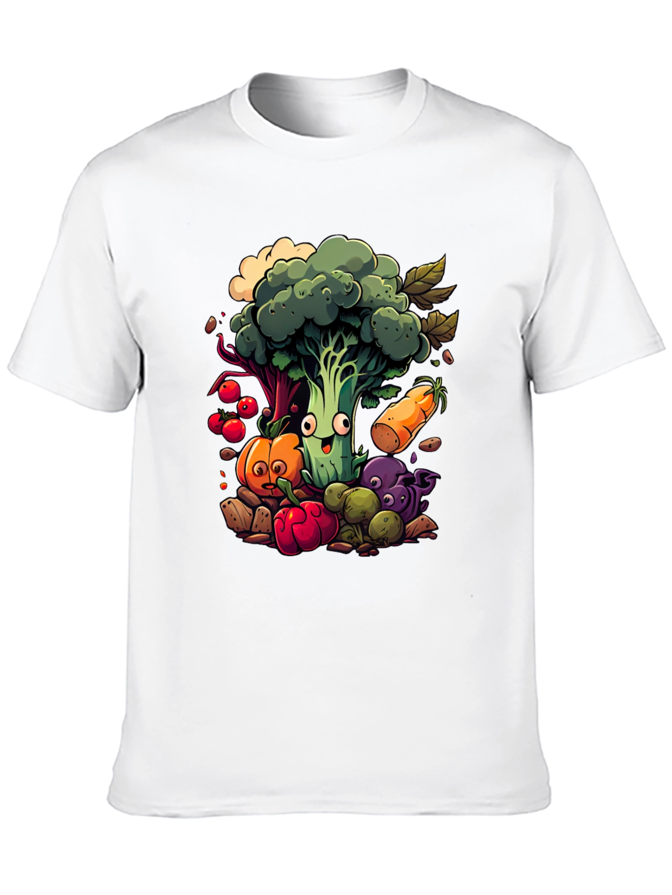 Vegetable Cartoon Graphic Tee - 10