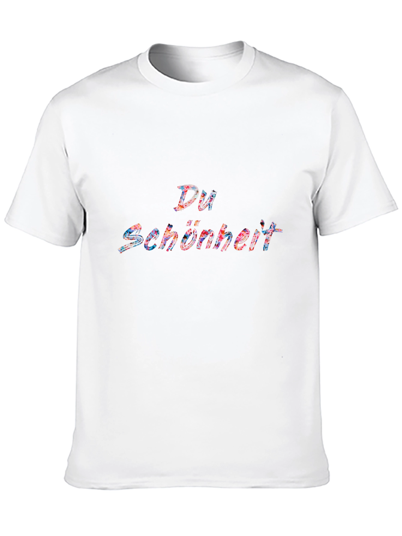 Black Du Schönheit T-Shirt - Floral Text Black Tee view 10