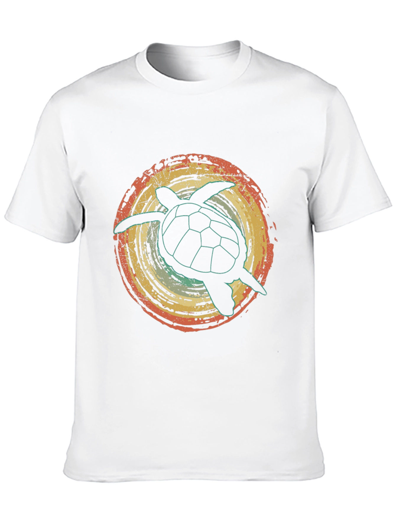 Black Retro Turtle Graphic Tee - Vintage Style Black T-Shirt view 10