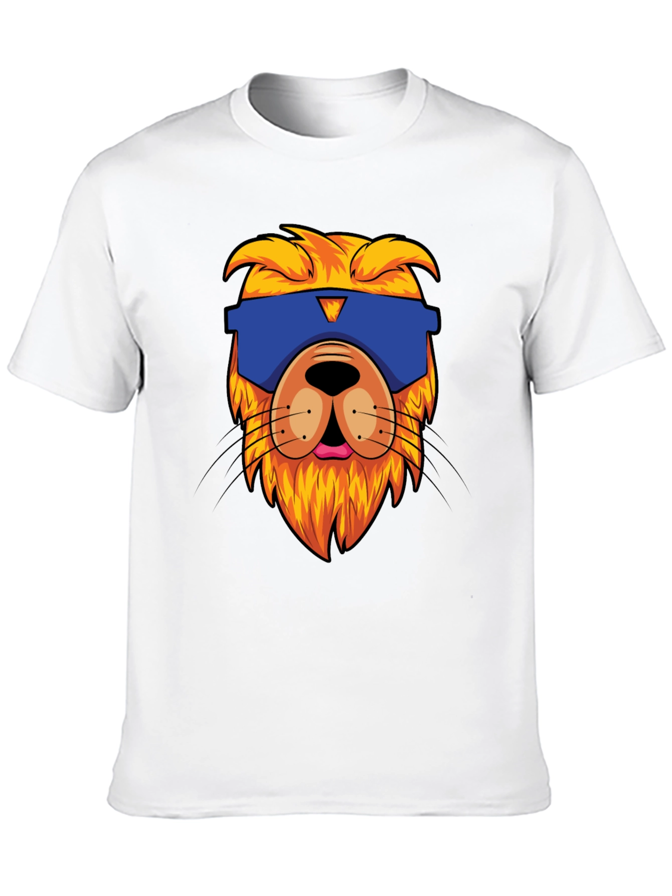 Black Cool Lion Graphic Black T-Shirt view 10