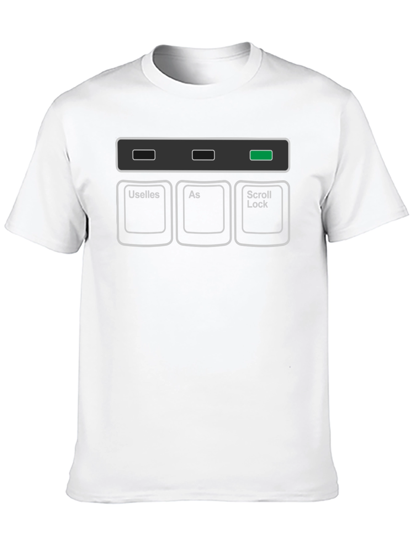 Black Scroll Lock Keyboard T-Shirt view 10