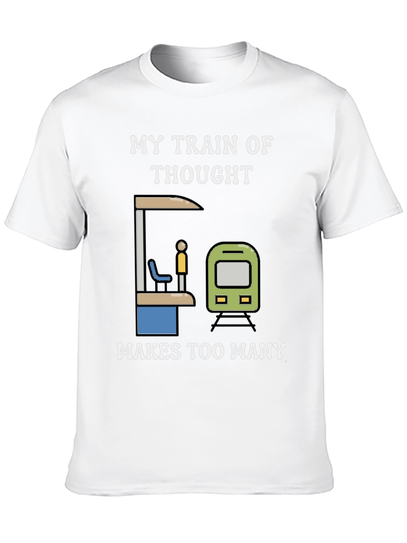 Black Train of Thought Graphic Tee view 10